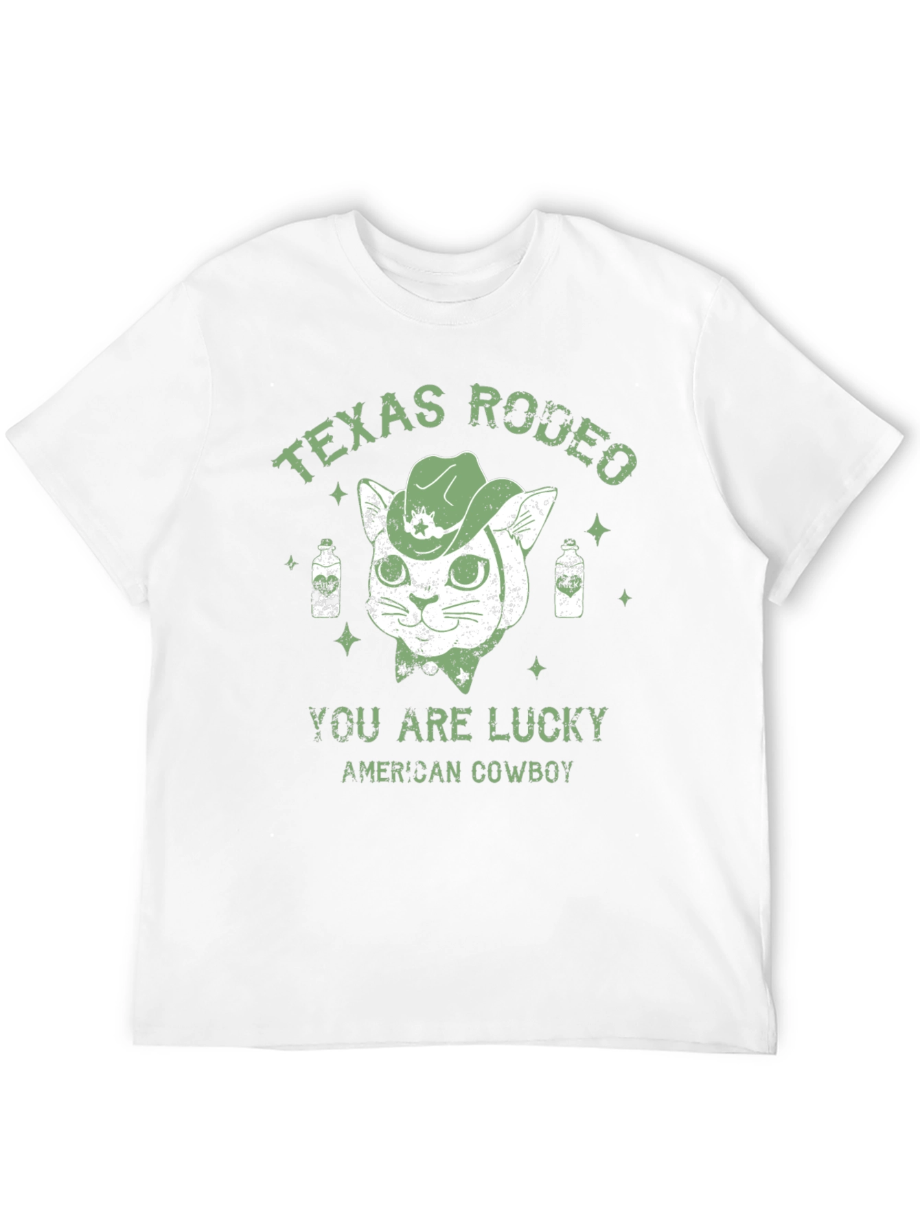 Texas Rodeo Lucky American Cowboy Graphic Tee