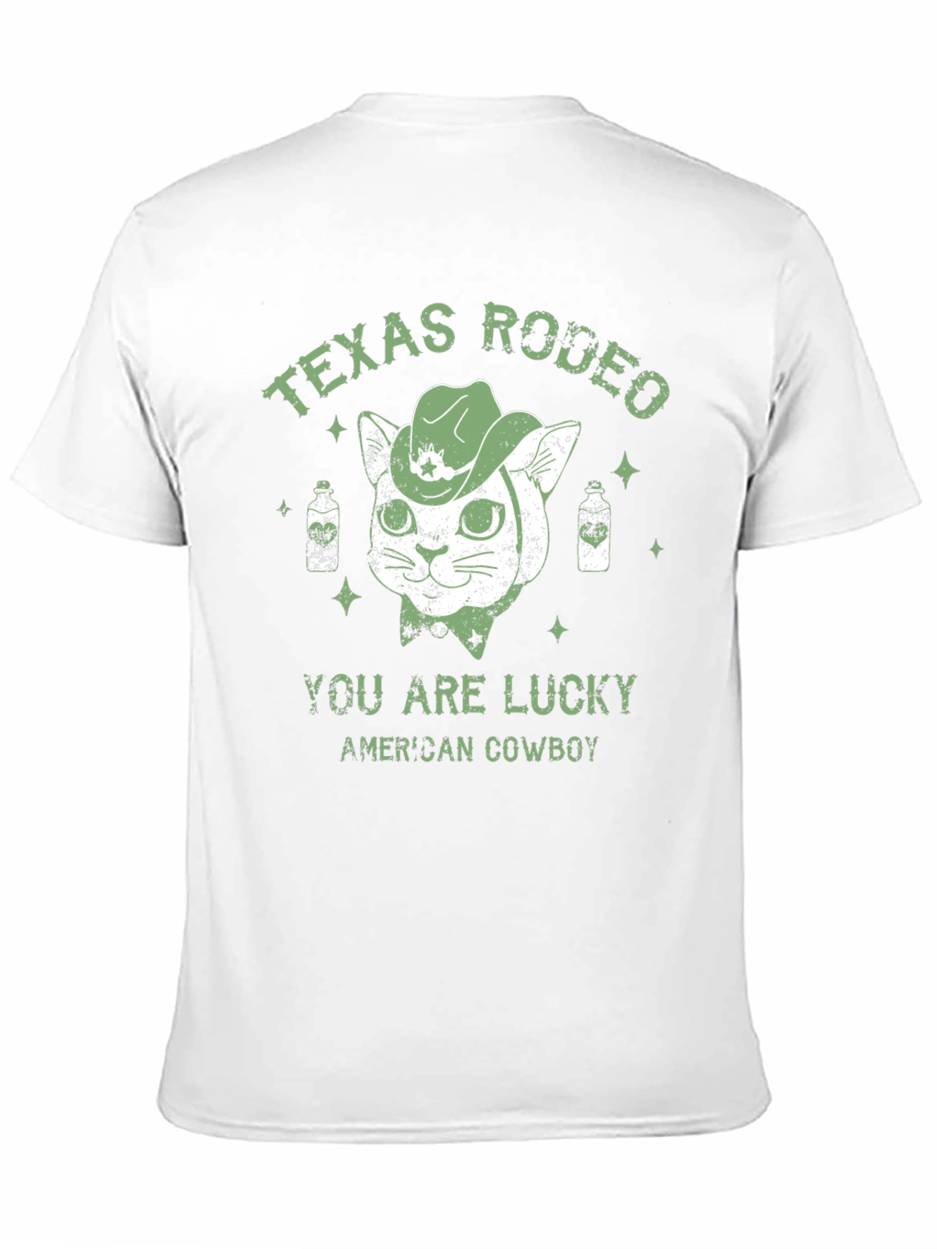 Texas Rodeo Lucky American Cowboy Graphic Tee