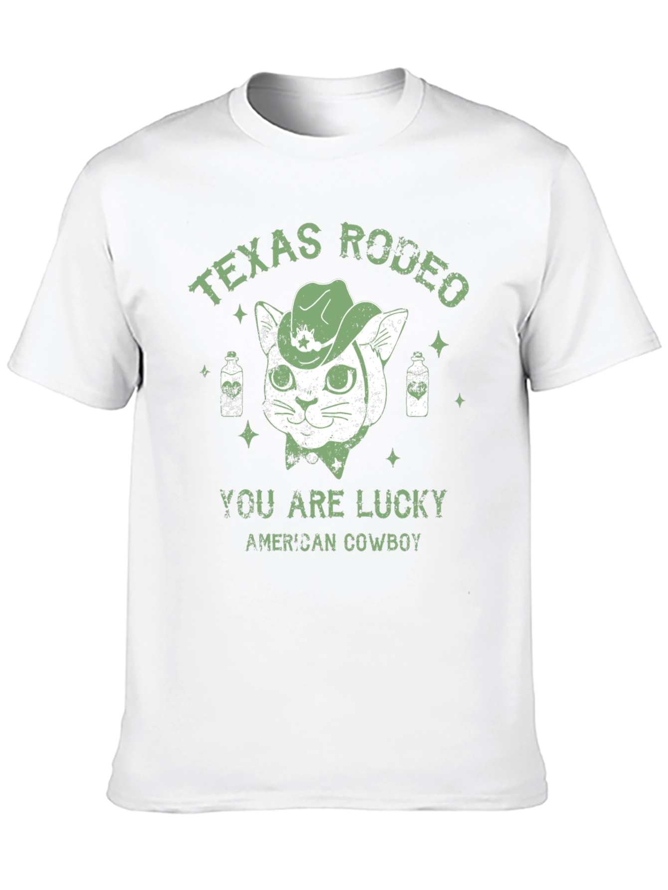 Texas Rodeo Lucky American Cowboy Graphic Tee