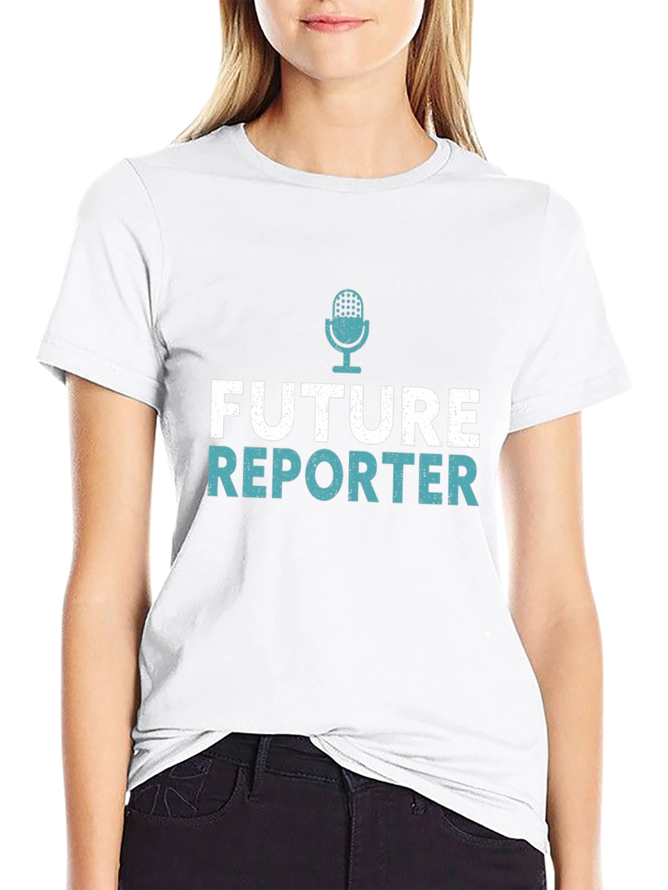 Future Reporter Graphic Tee - Black Cotton T-Shirt