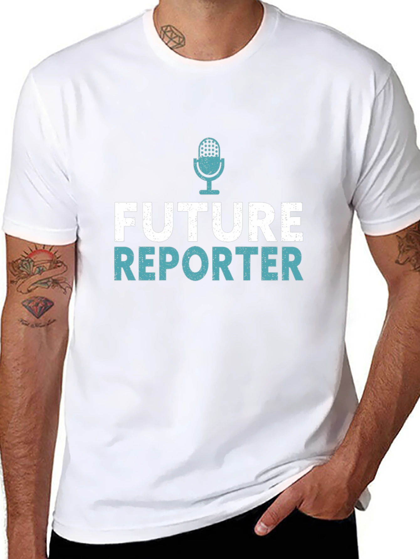 Future Reporter Graphic Tee - Black Cotton T-Shirt