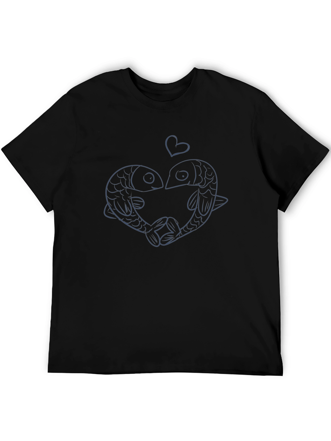 Fish Love Heart Graphic Tee