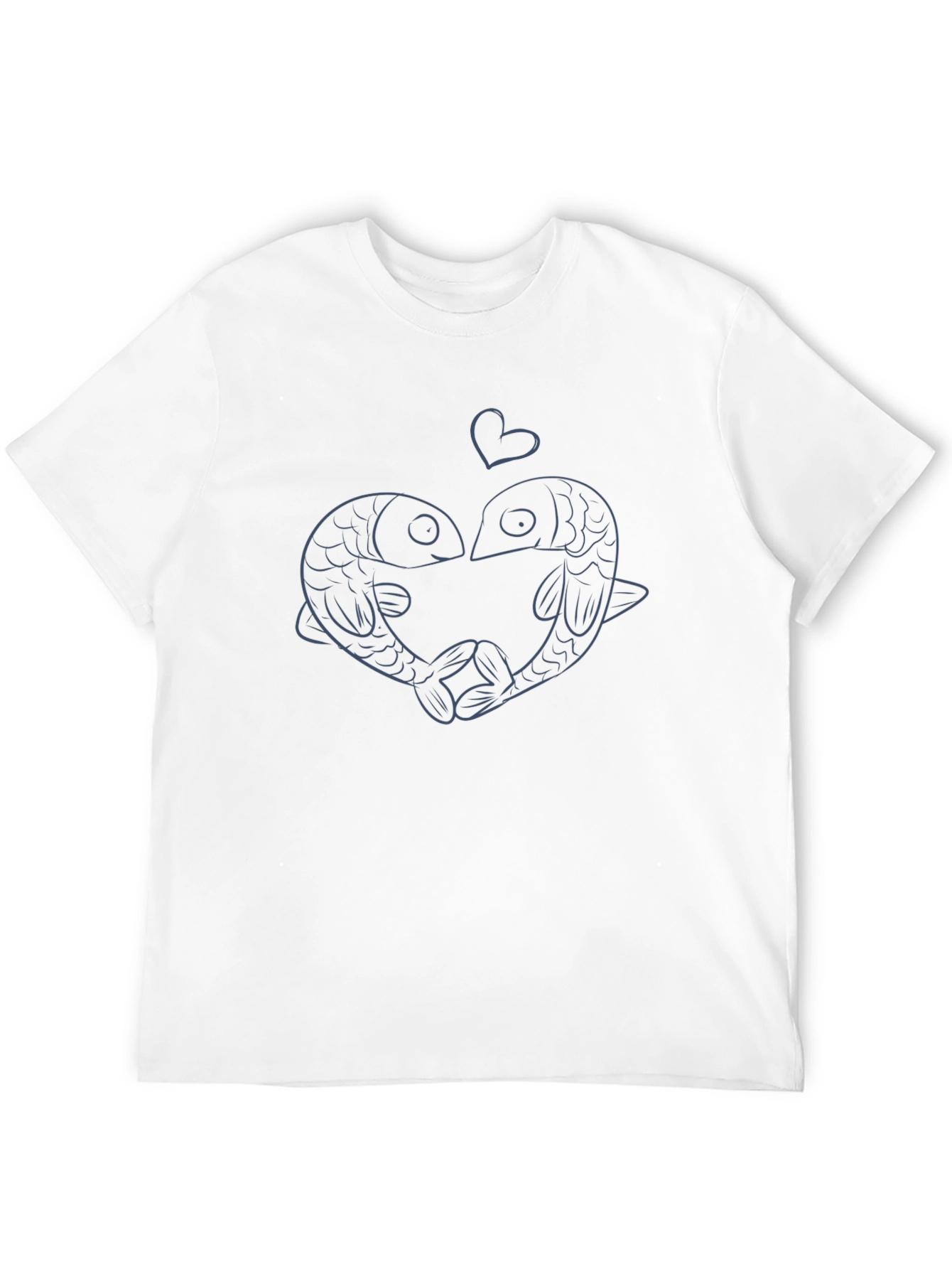 Fish Love Heart Graphic Tee