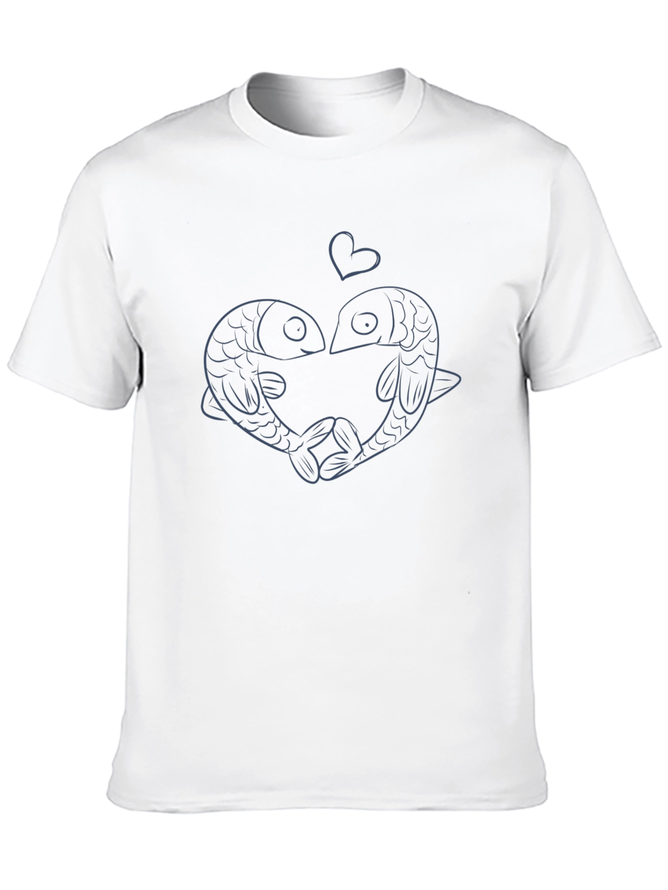Fish Love Heart Graphic Tee