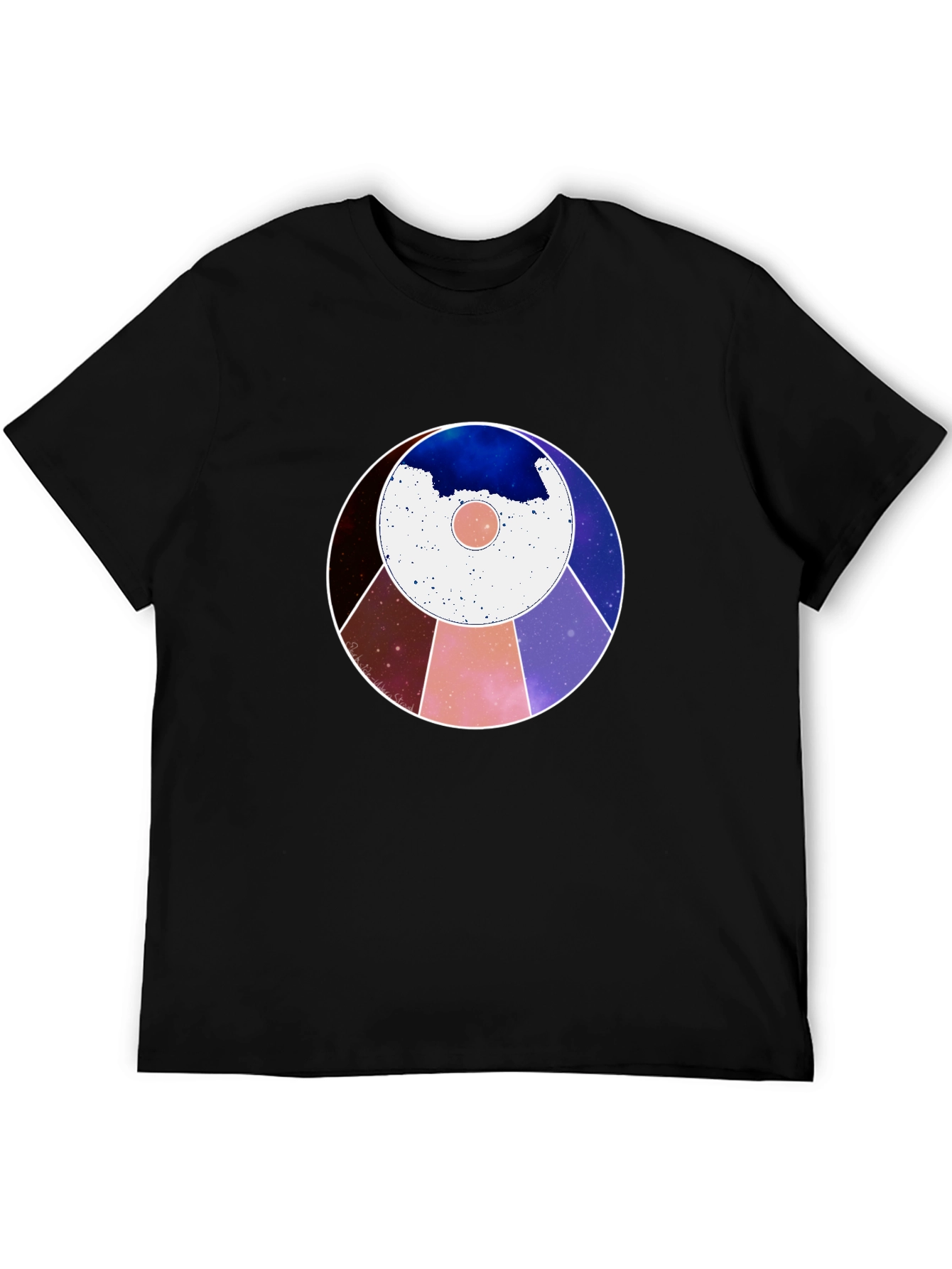 Cosmic Circle Graphic Tee - Modern Abstract Design