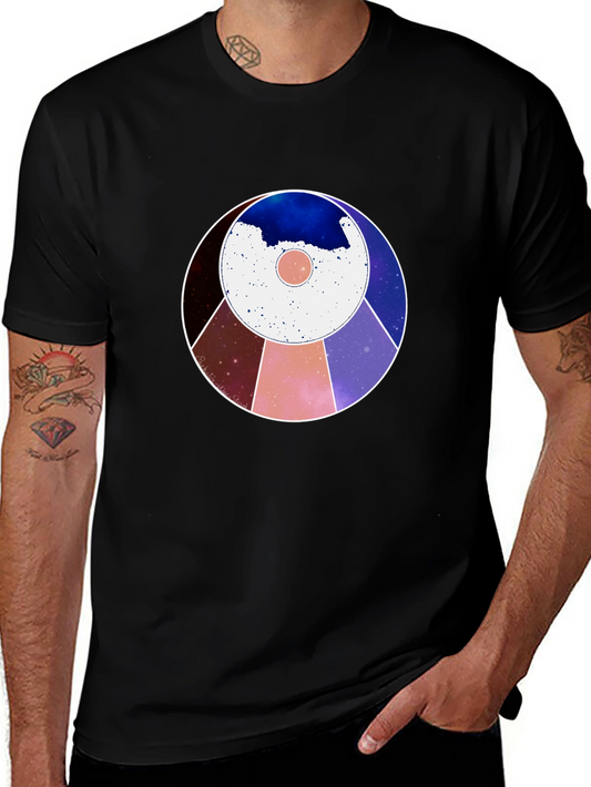 Cosmic Circle Graphic Tee - Modern Abstract Design