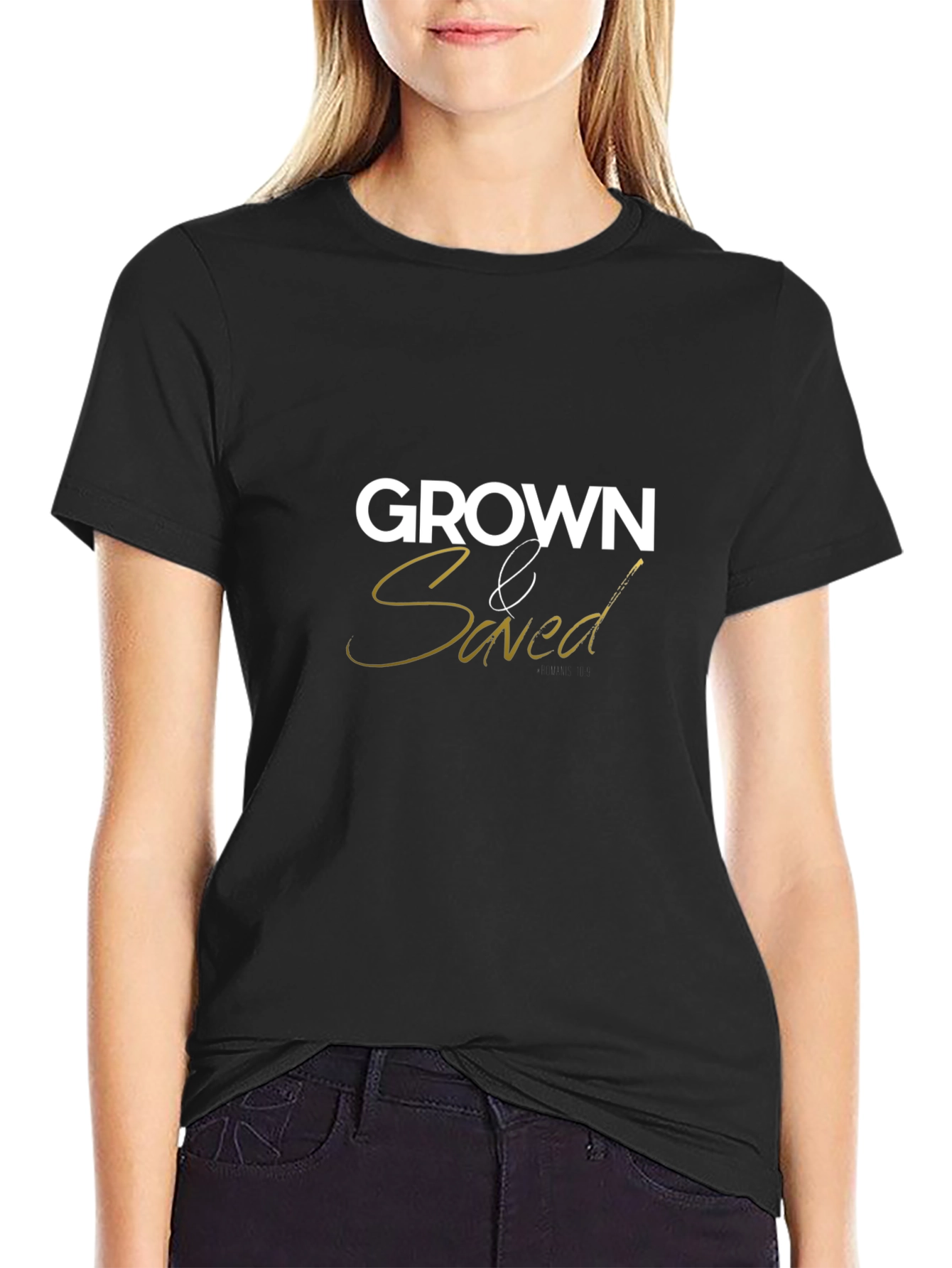 Grown & Saved Graphic Print Black T-Shirt