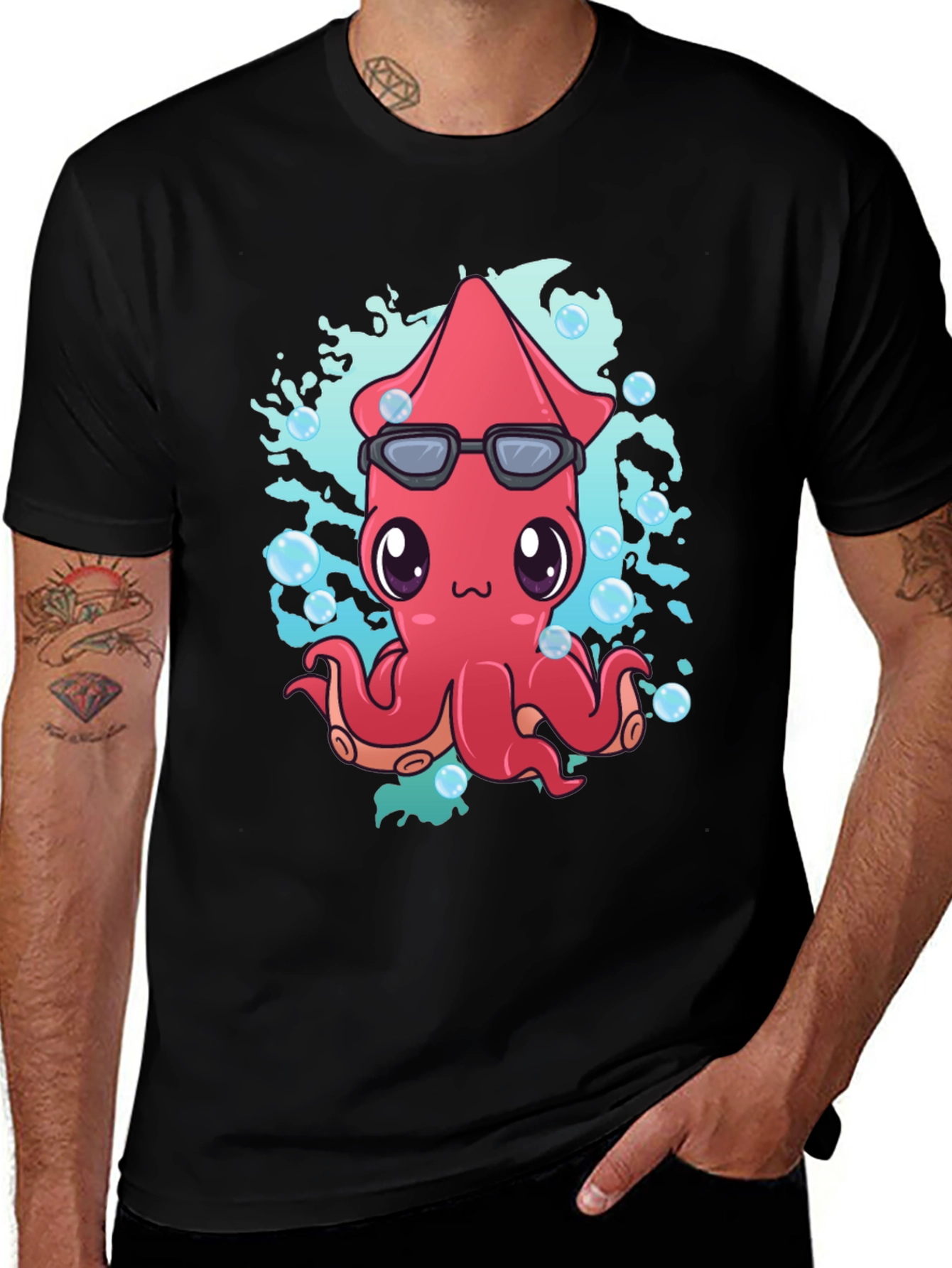 Cool Squid Graphic T-Shirt