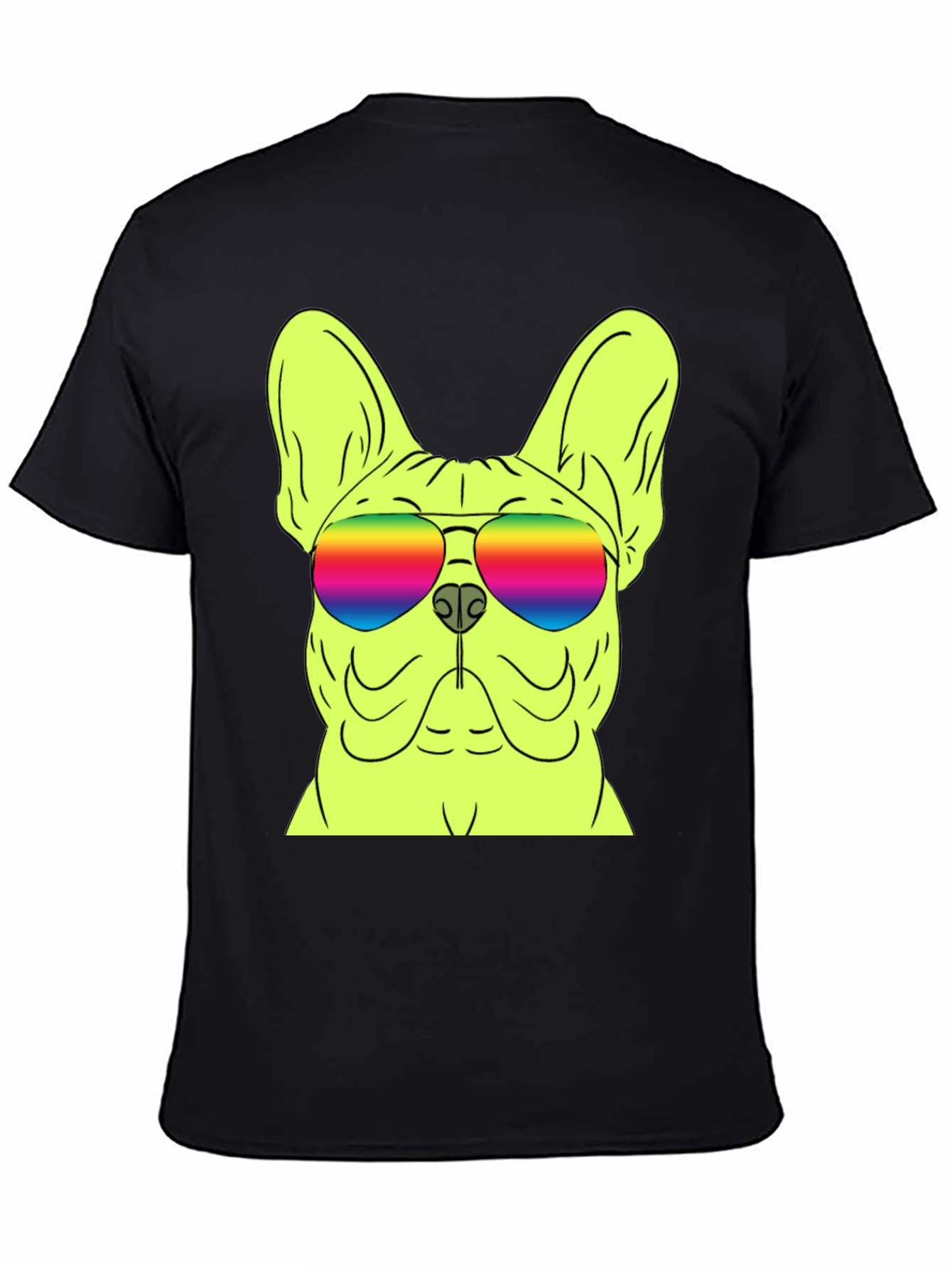 Cool Dog Graphic Tee - Rainbow Sunglasses