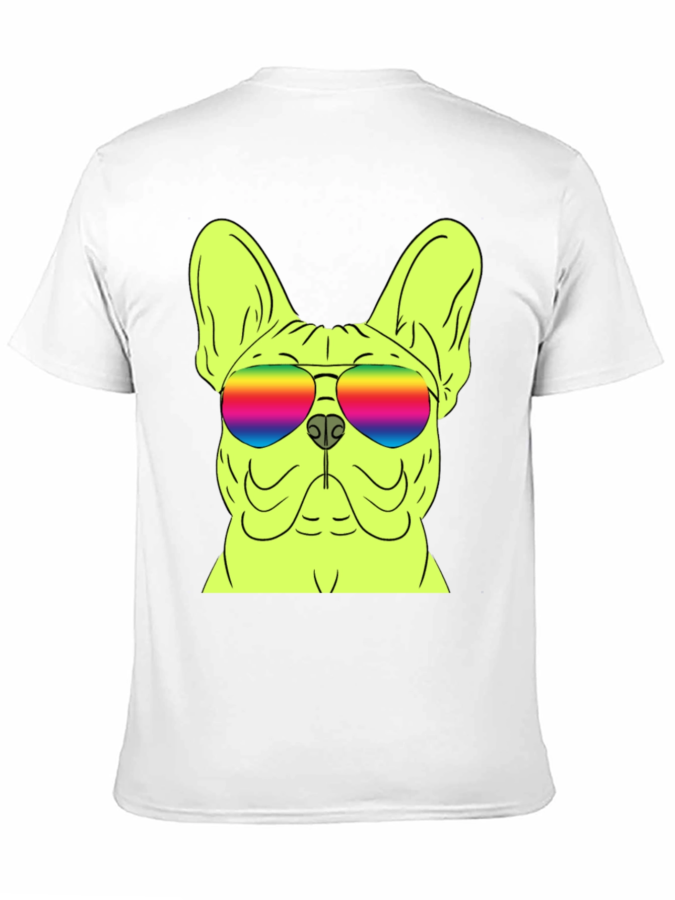 Cool Dog Graphic Tee - Rainbow Sunglasses