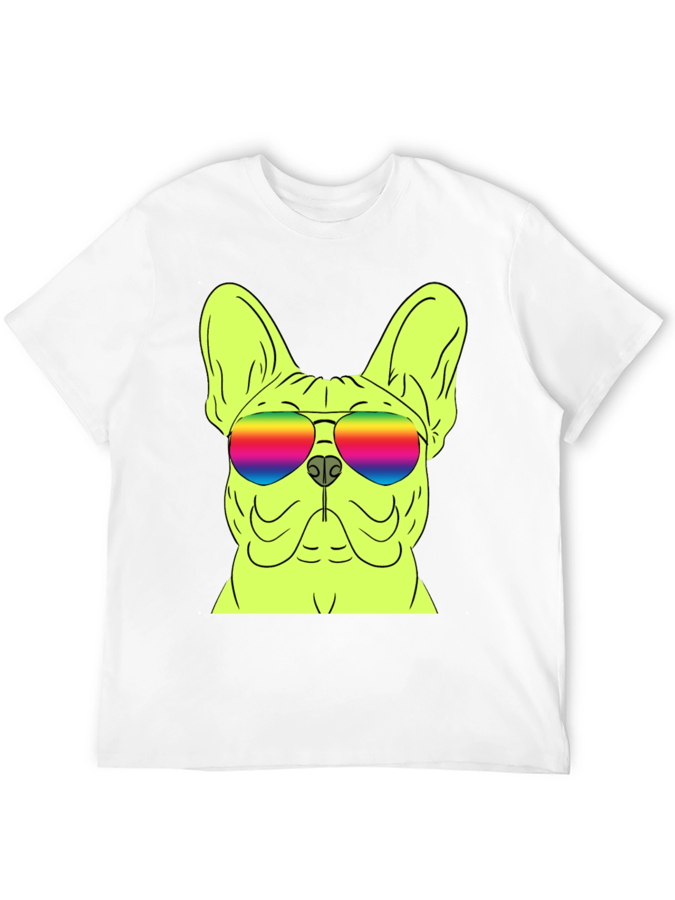 Cool Dog Graphic Tee - Rainbow Sunglasses