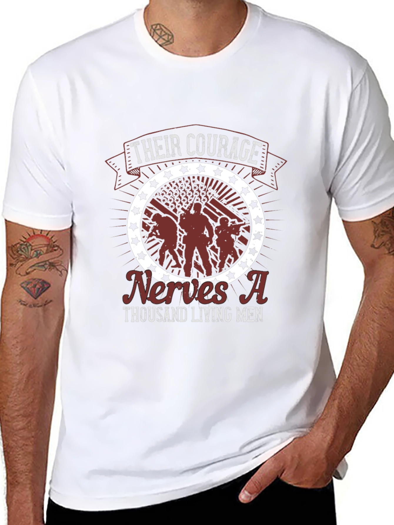 Courage Graphic Tee - Veteran Tribute Shirt