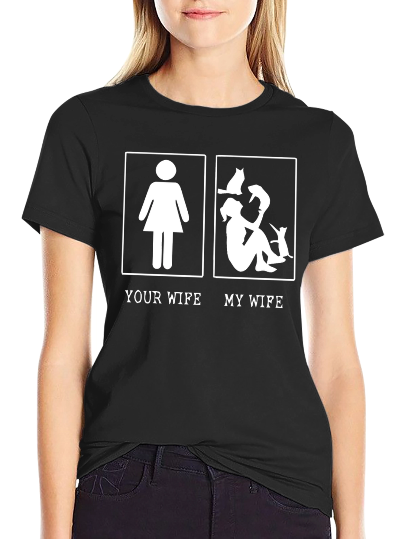 Your Wife My Wife Funny Cat Lover T-Shirt