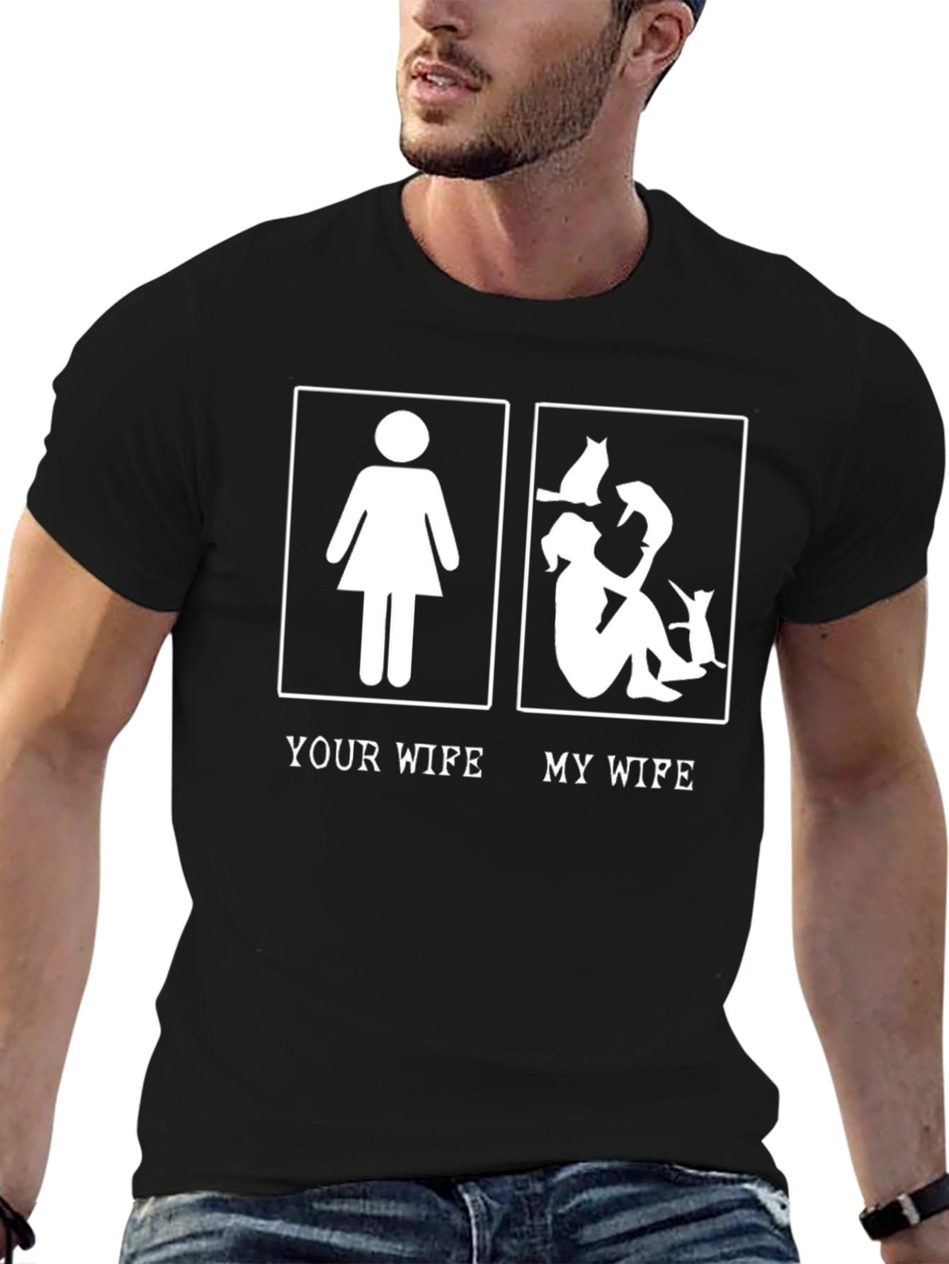 Your Wife My Wife Funny Cat Lover T-Shirt