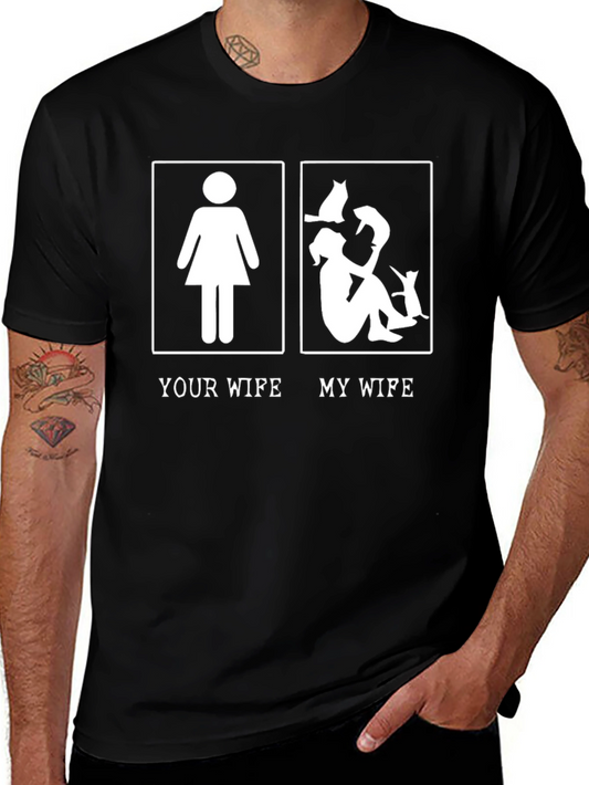 Your Wife My Wife Funny Cat Lover T-Shirt