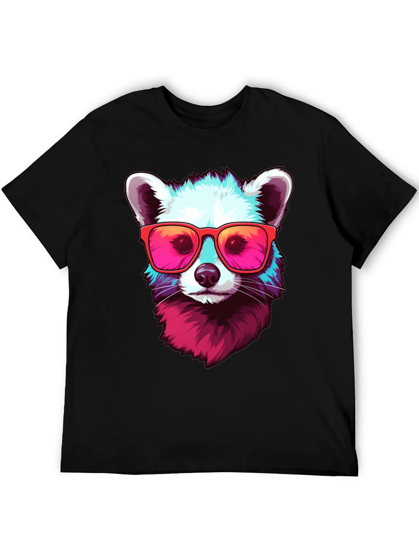 Cool Raccoon Graphic Tee - Funky Animal Shirt