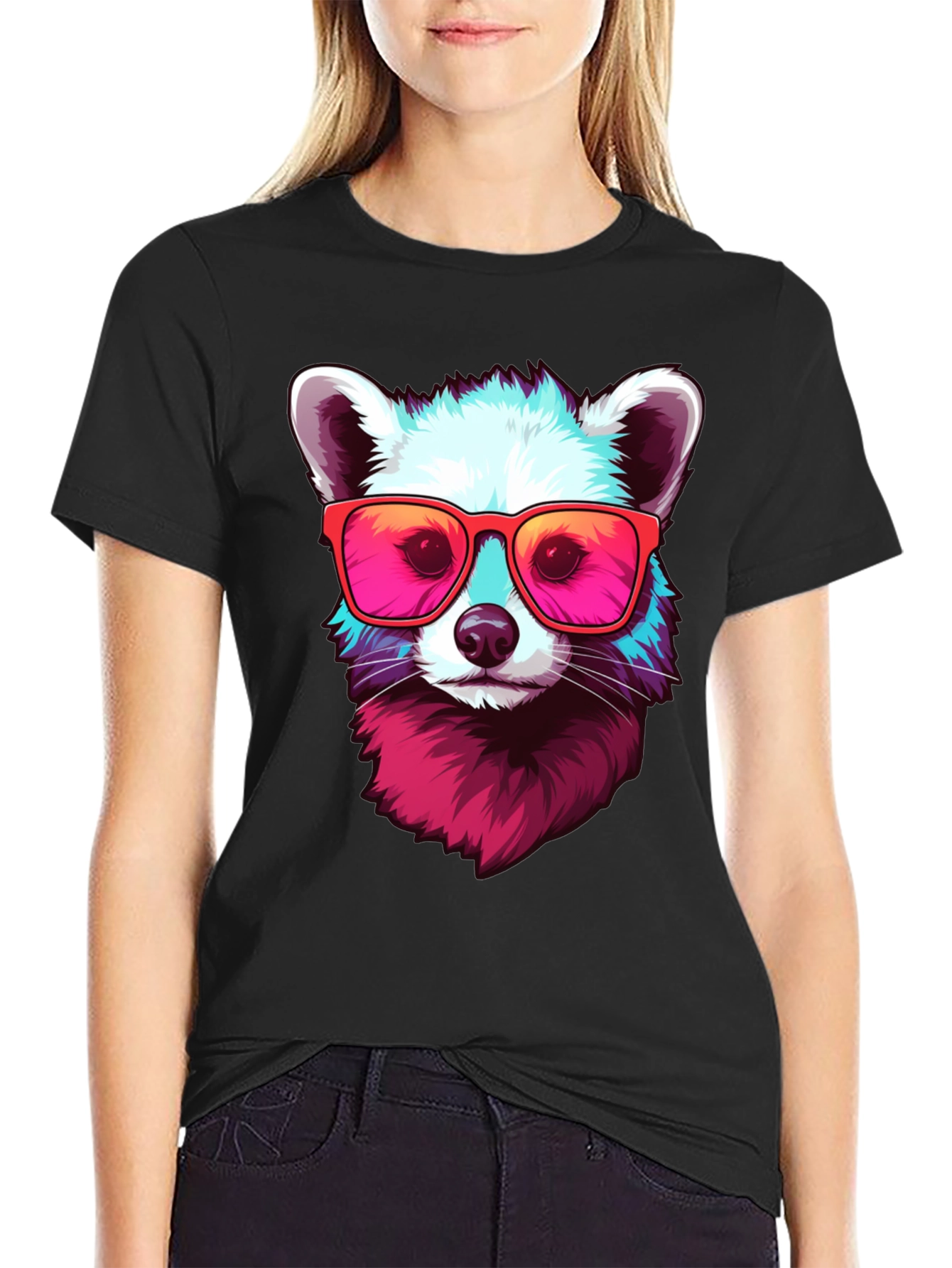 Cool Raccoon Graphic Tee - Funky Animal Shirt