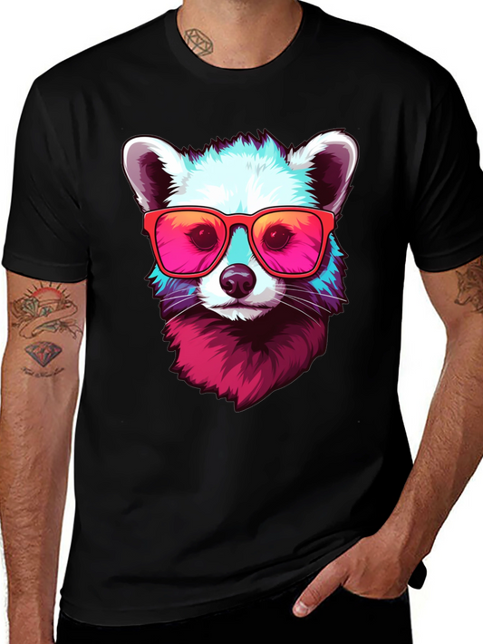 Cool Raccoon Graphic Tee - Funky Animal Shirt