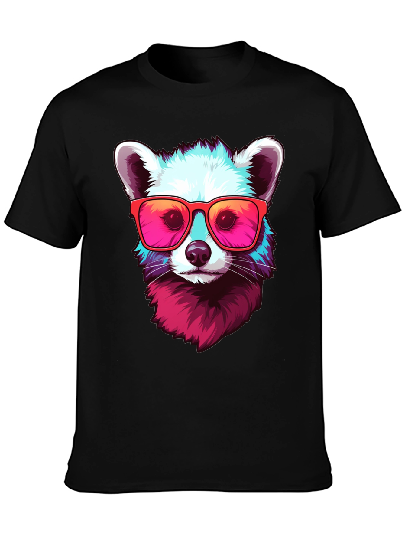Cool Raccoon Graphic Tee - Funky Animal Shirt
