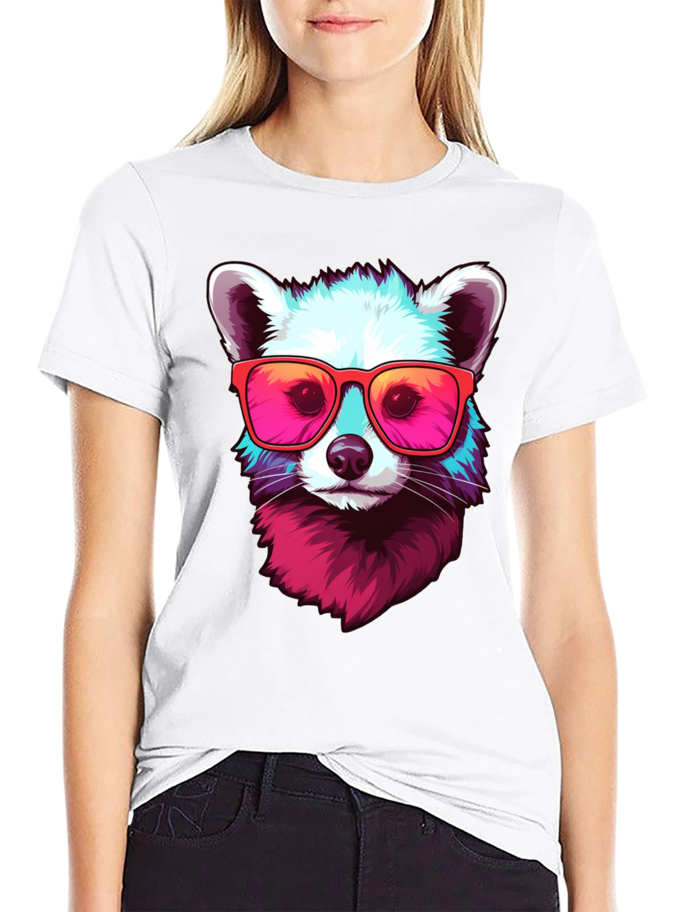 Cool Raccoon Graphic Tee - Funky Animal Shirt