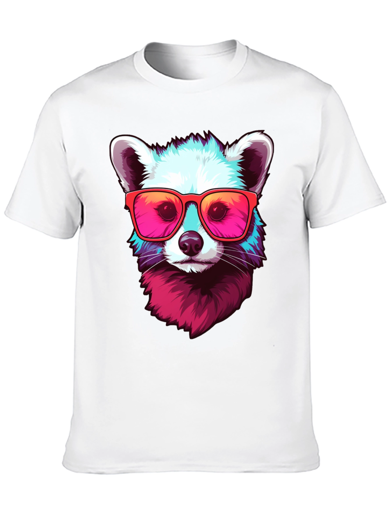 Cool Raccoon Graphic Tee - Funky Animal Shirt