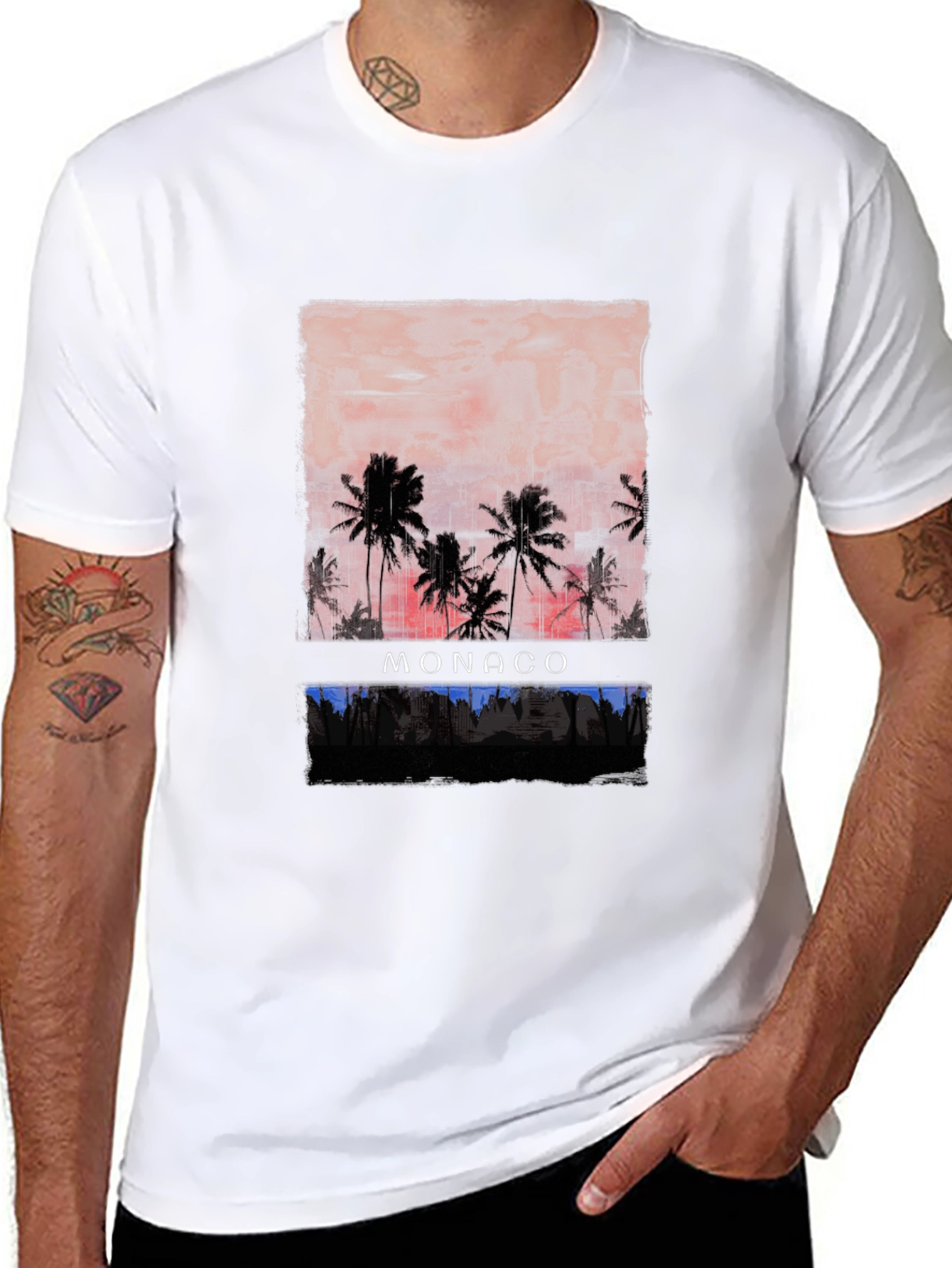 Monaco Palm Sunset Graphic Tee