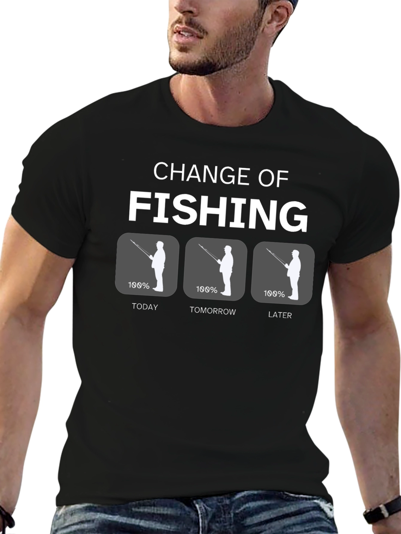 Change of Fishing Funny Graphic Tee