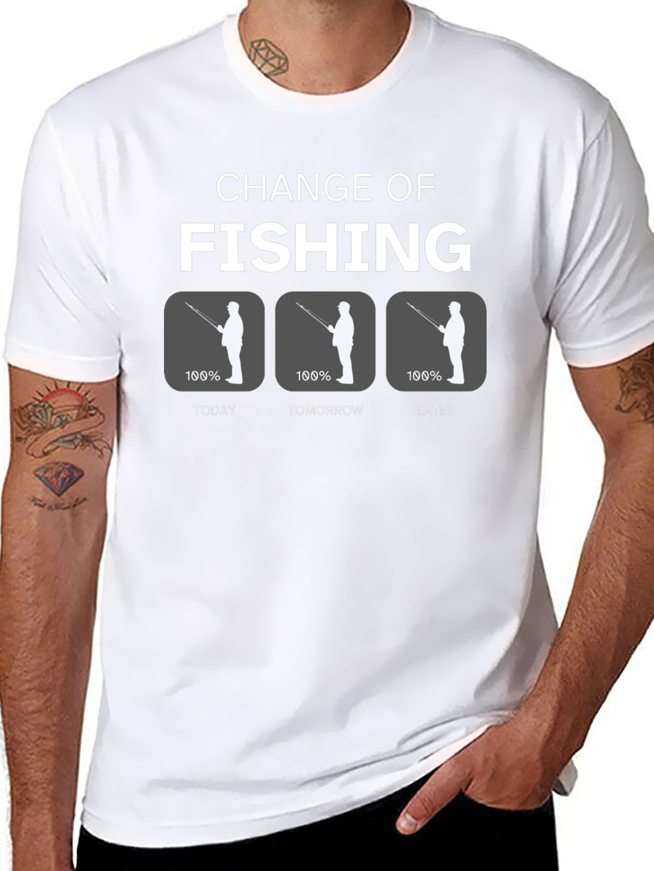 Change of Fishing Funny Graphic Tee