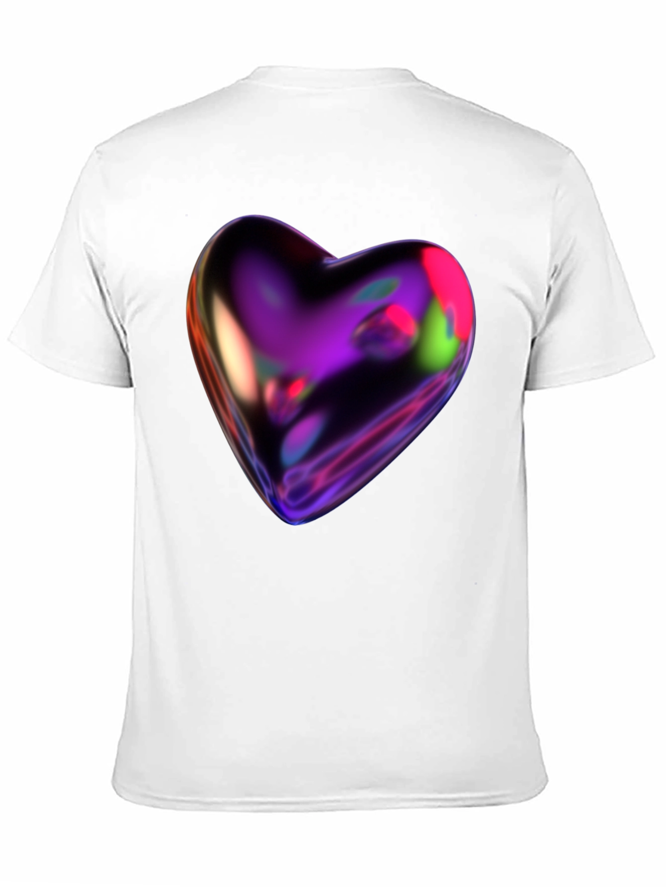 Futuristic Heart Graphic Tee - Modern Design