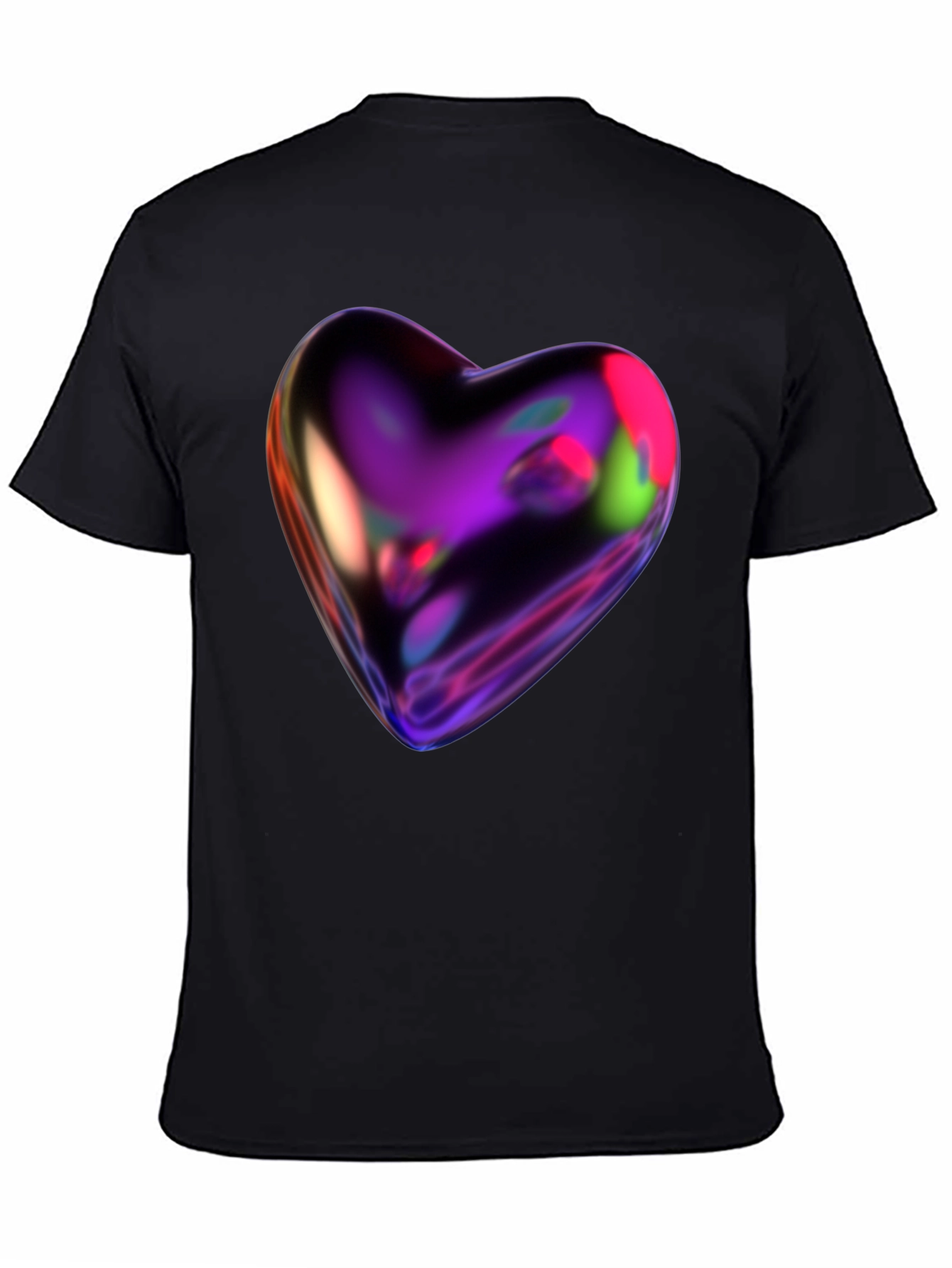 Futuristic Heart Graphic Tee - Modern Design