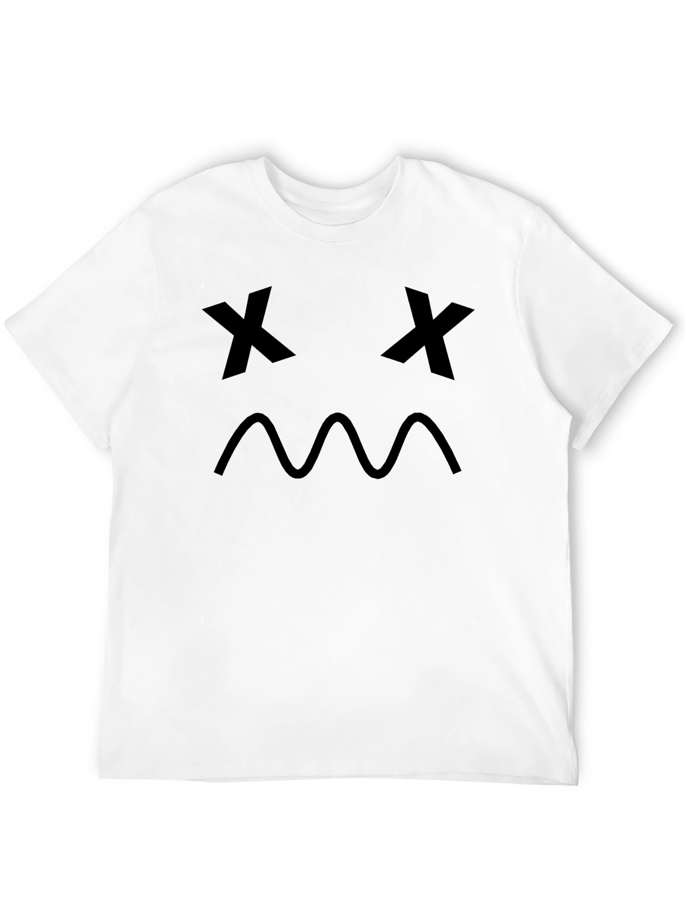Sad Face Graphic Print T-Shirt