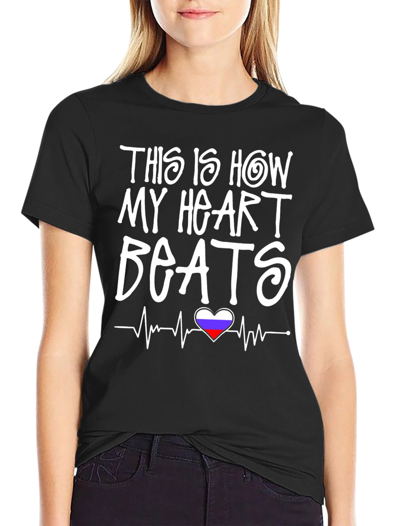 Heartbeat Flag T-Shirt - Novelty Graphic Tee