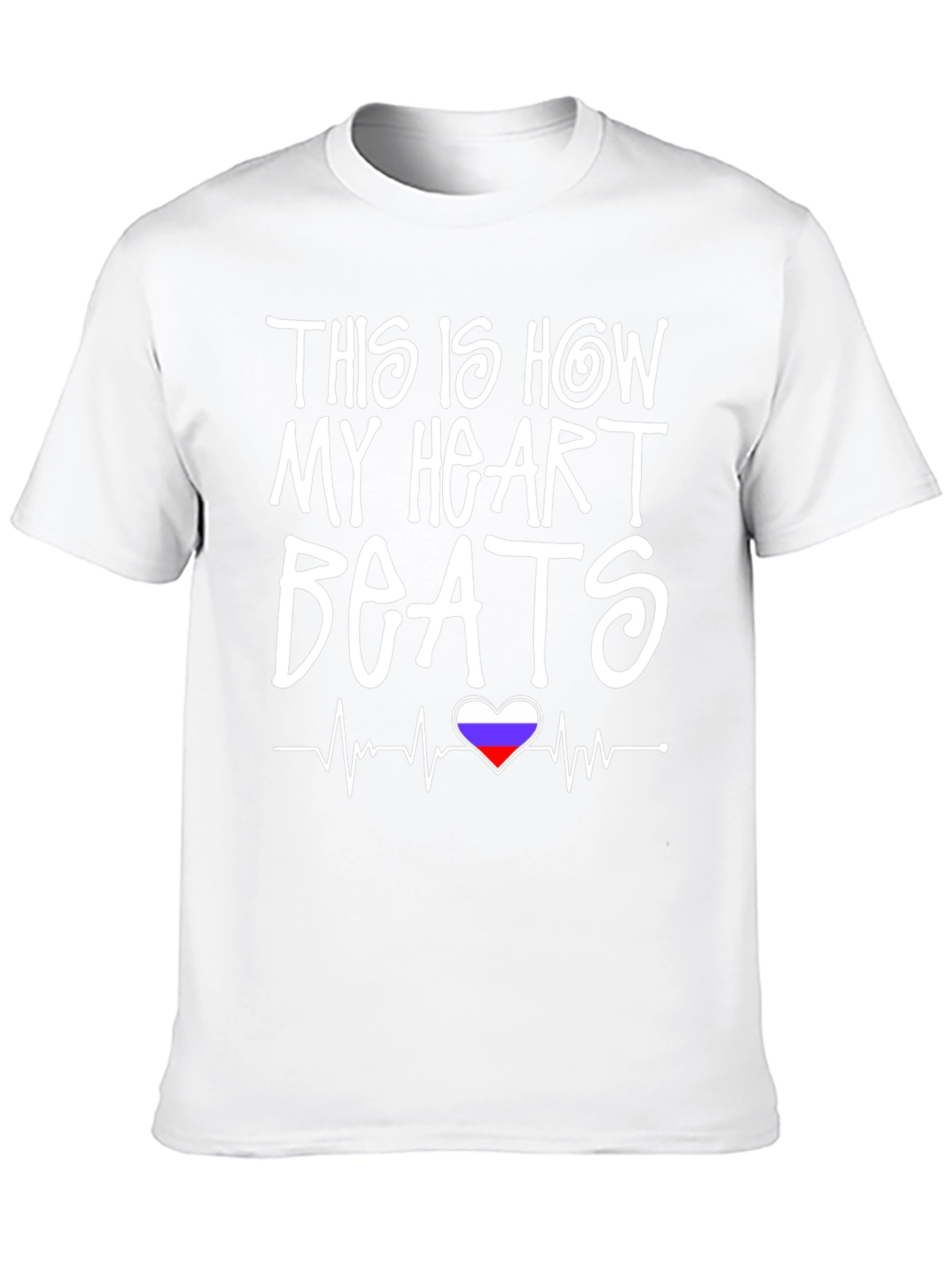 Heartbeat Flag T-Shirt - Novelty Graphic Tee