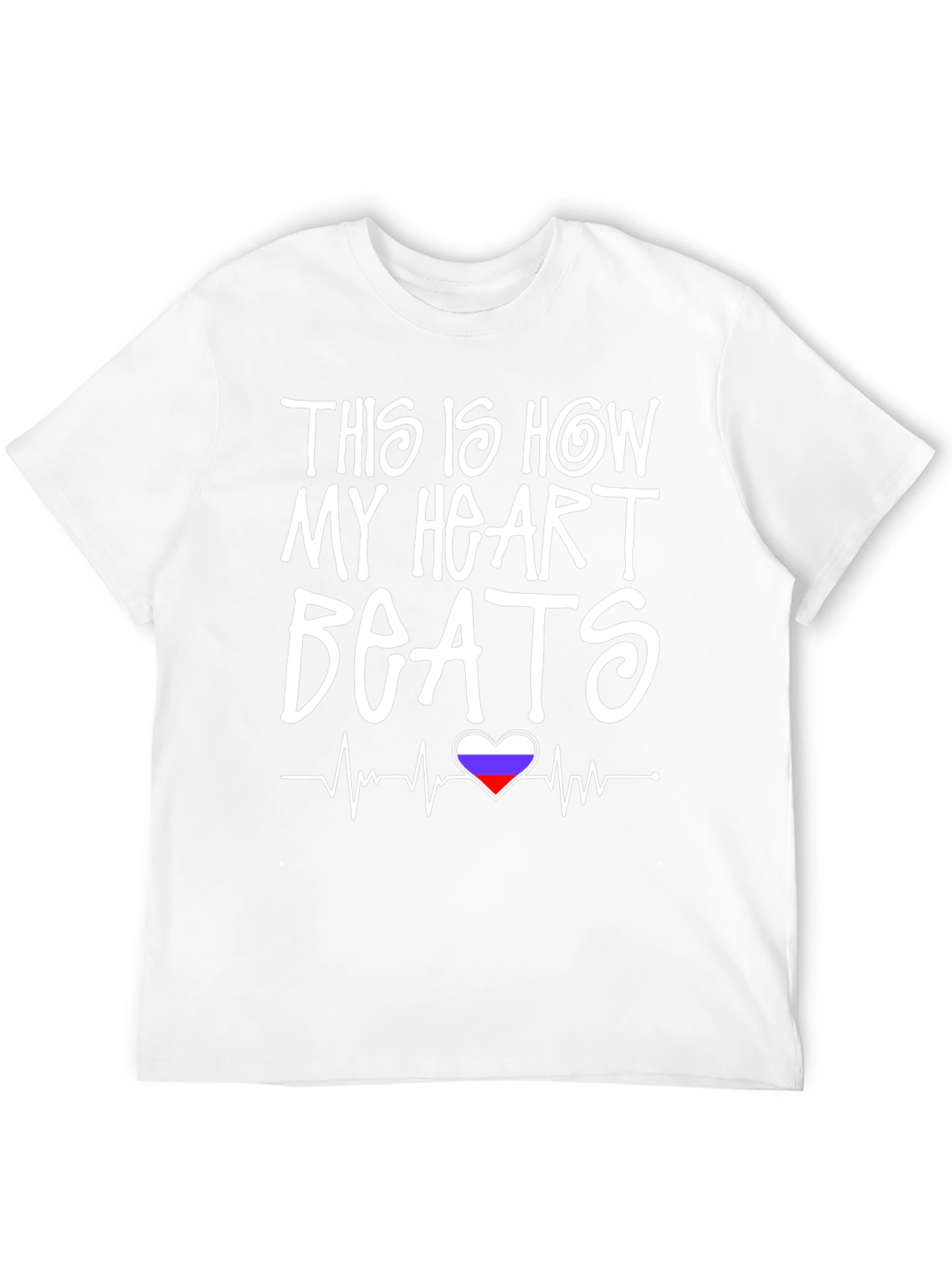 Heartbeat Flag T-Shirt - Novelty Graphic Tee