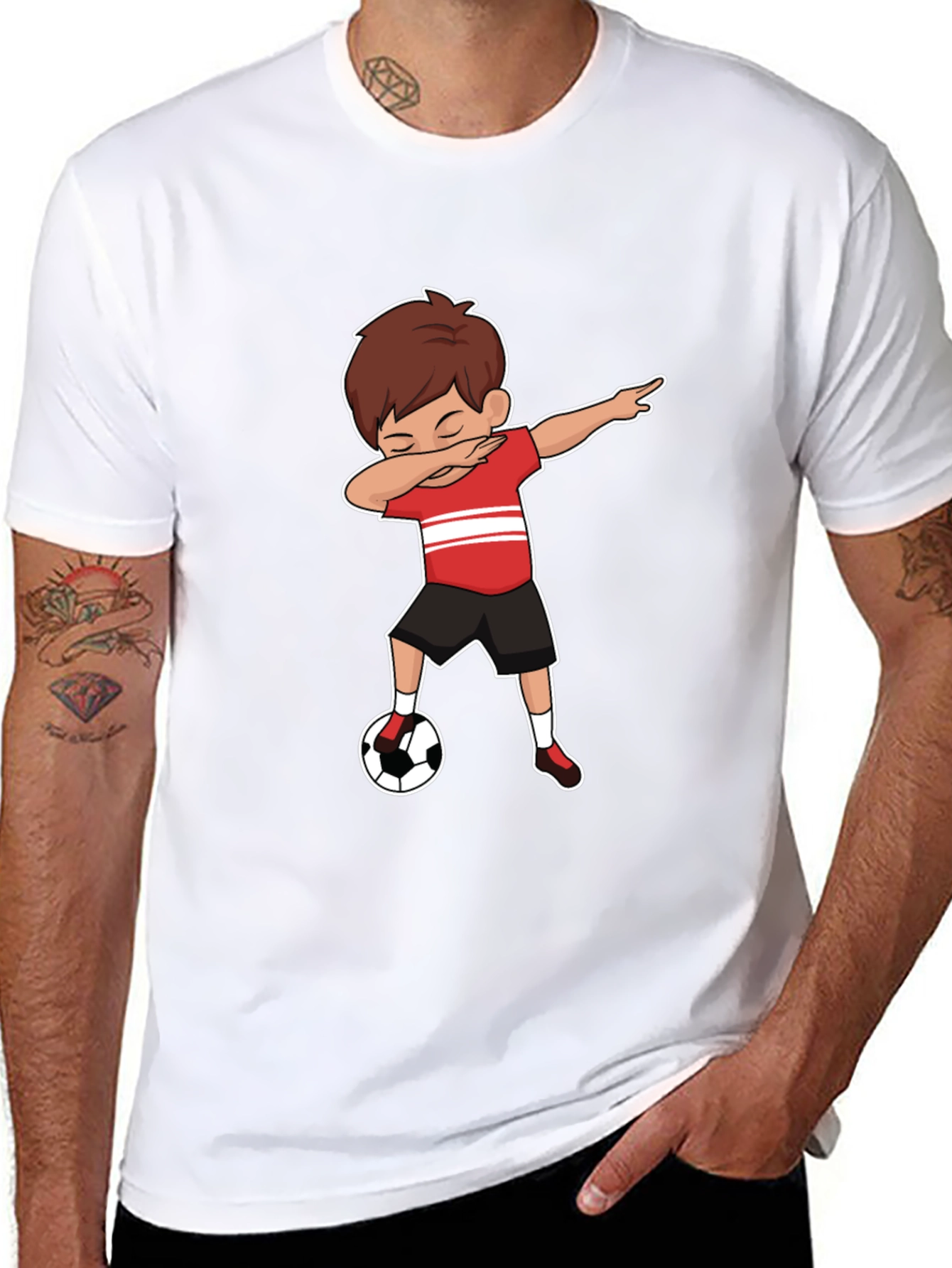 Boy Dabbing with Soccer Ball T-Shirt