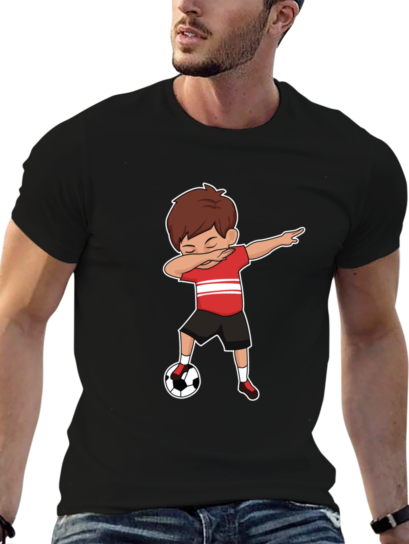 Boy Dabbing with Soccer Ball T-Shirt