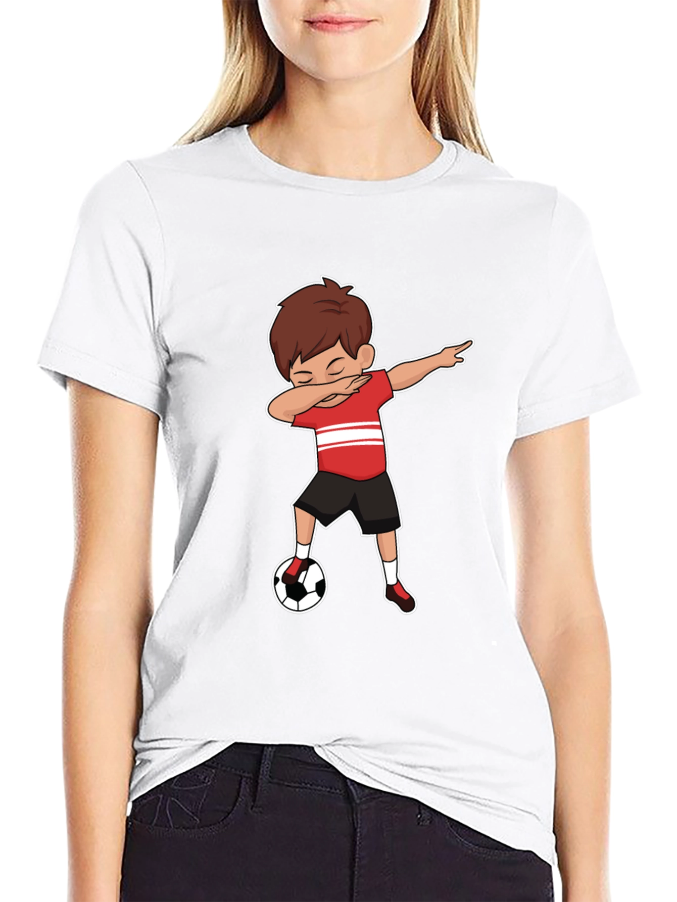 Boy Dabbing with Soccer Ball T-Shirt