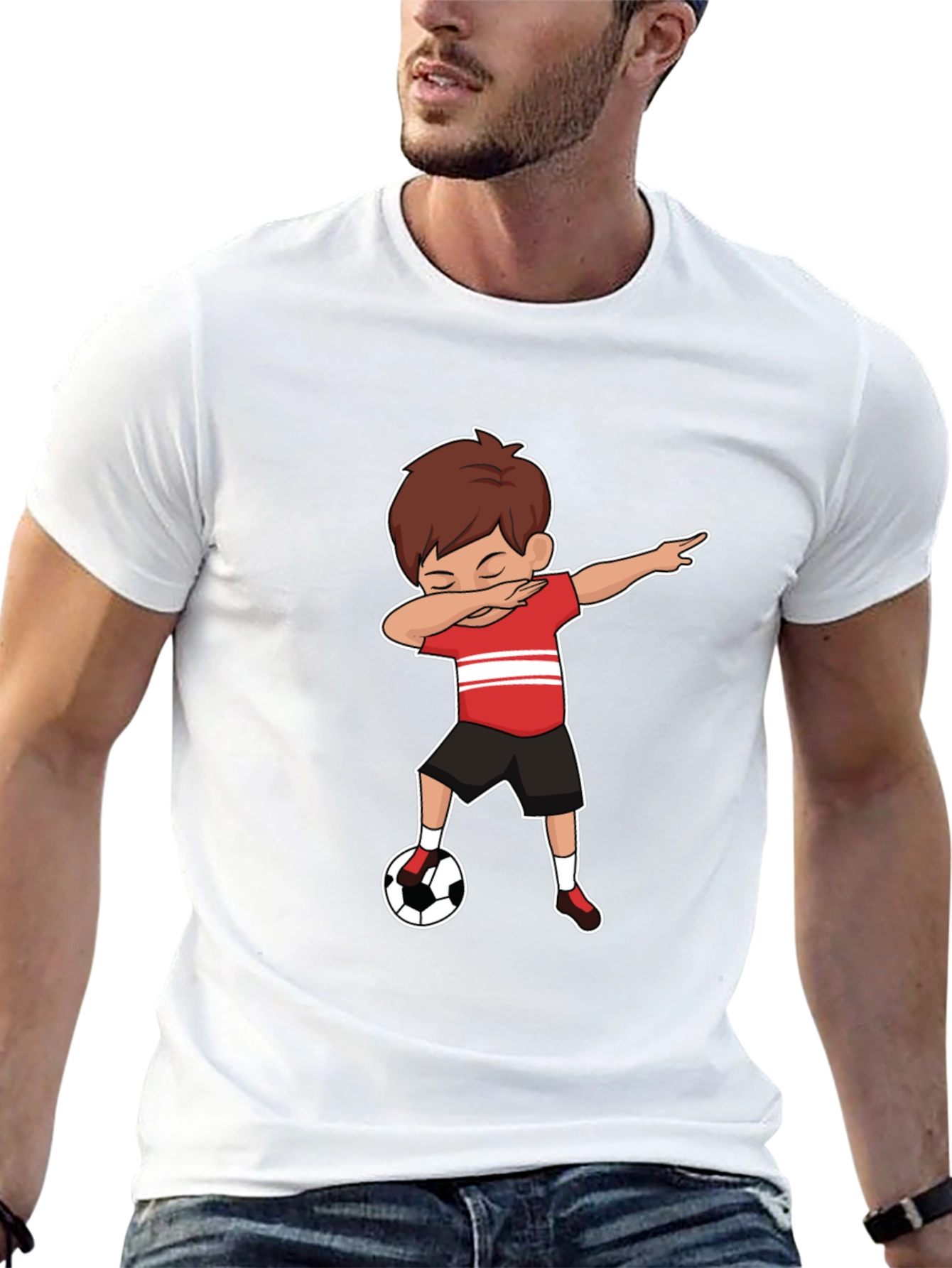Boy Dabbing with Soccer Ball T-Shirt