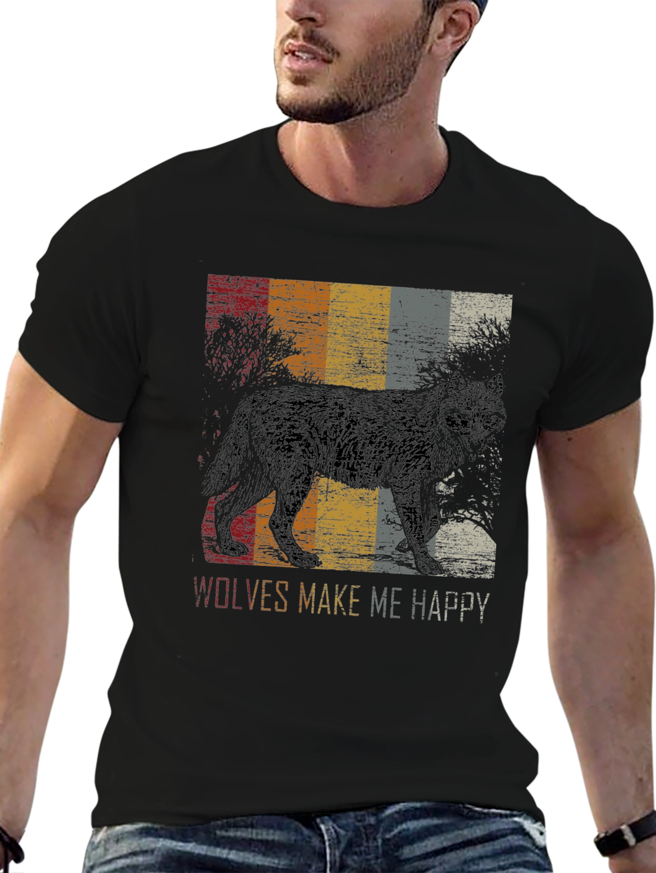 Wolves Make Me Happy Graphic Tee