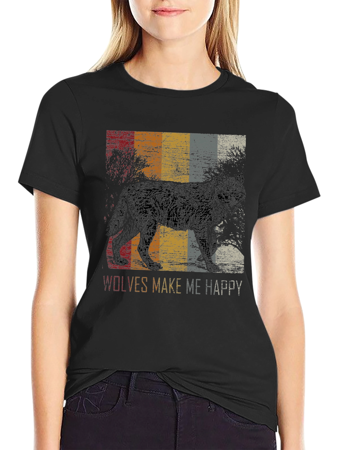 Wolves Make Me Happy Graphic Tee