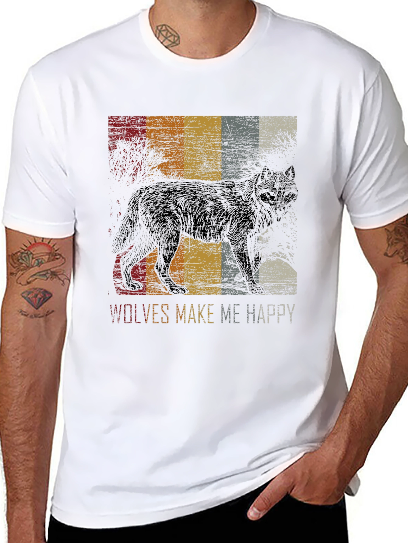 Wolves Make Me Happy Graphic Tee