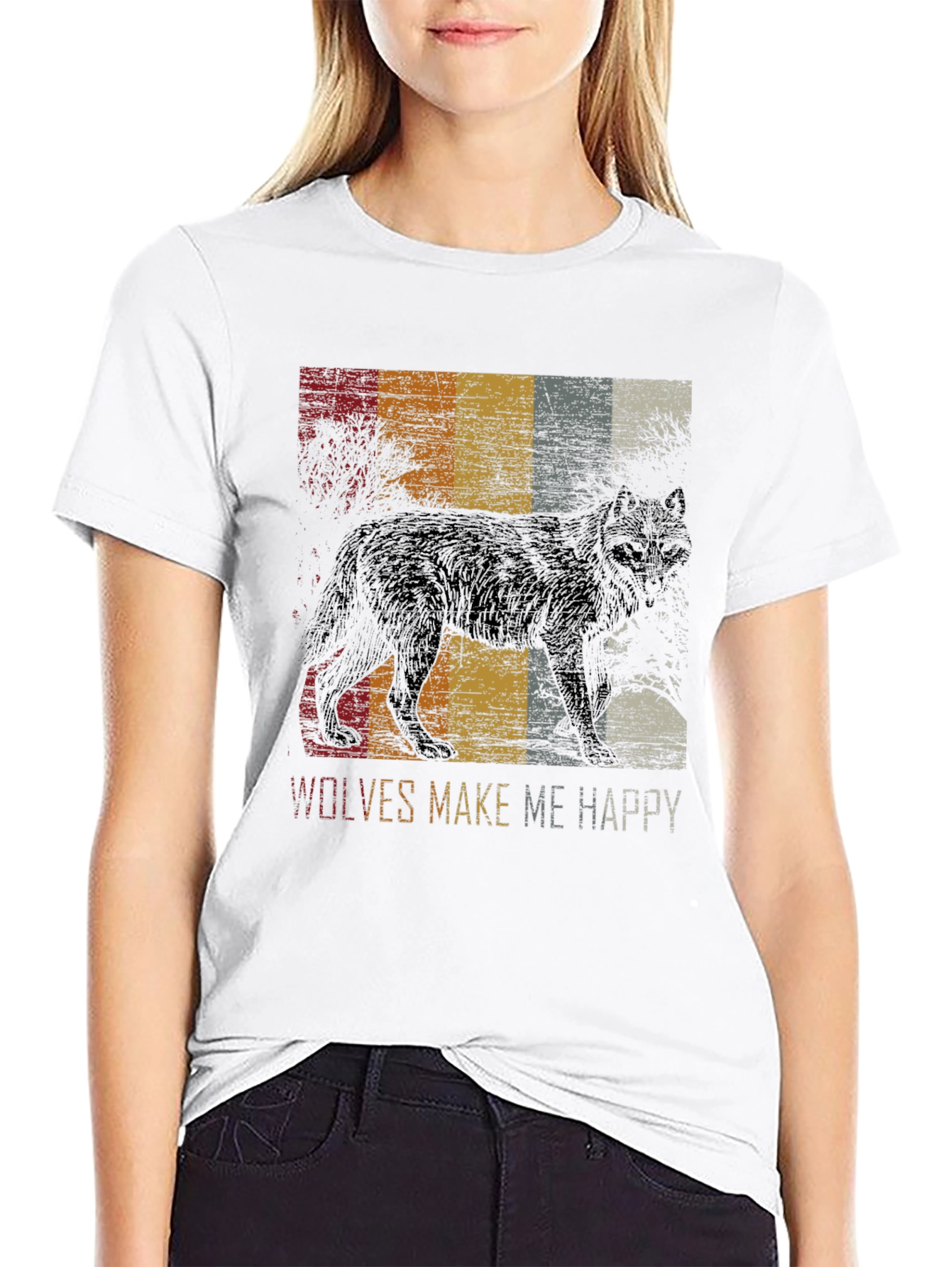 Wolves Make Me Happy Graphic Tee