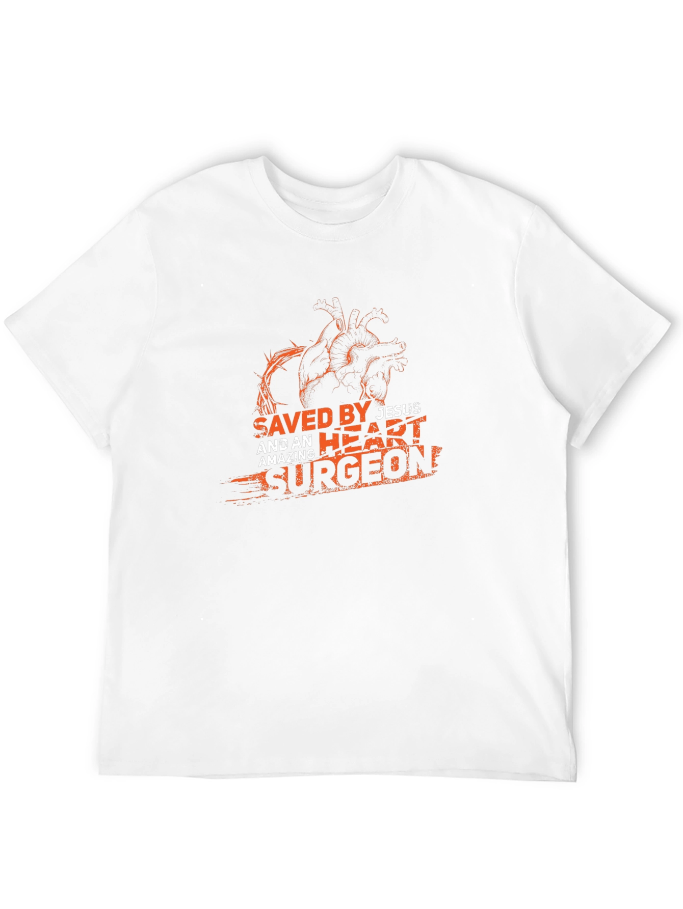 Saved By Jesus Heart Surgeon Graphic Tee