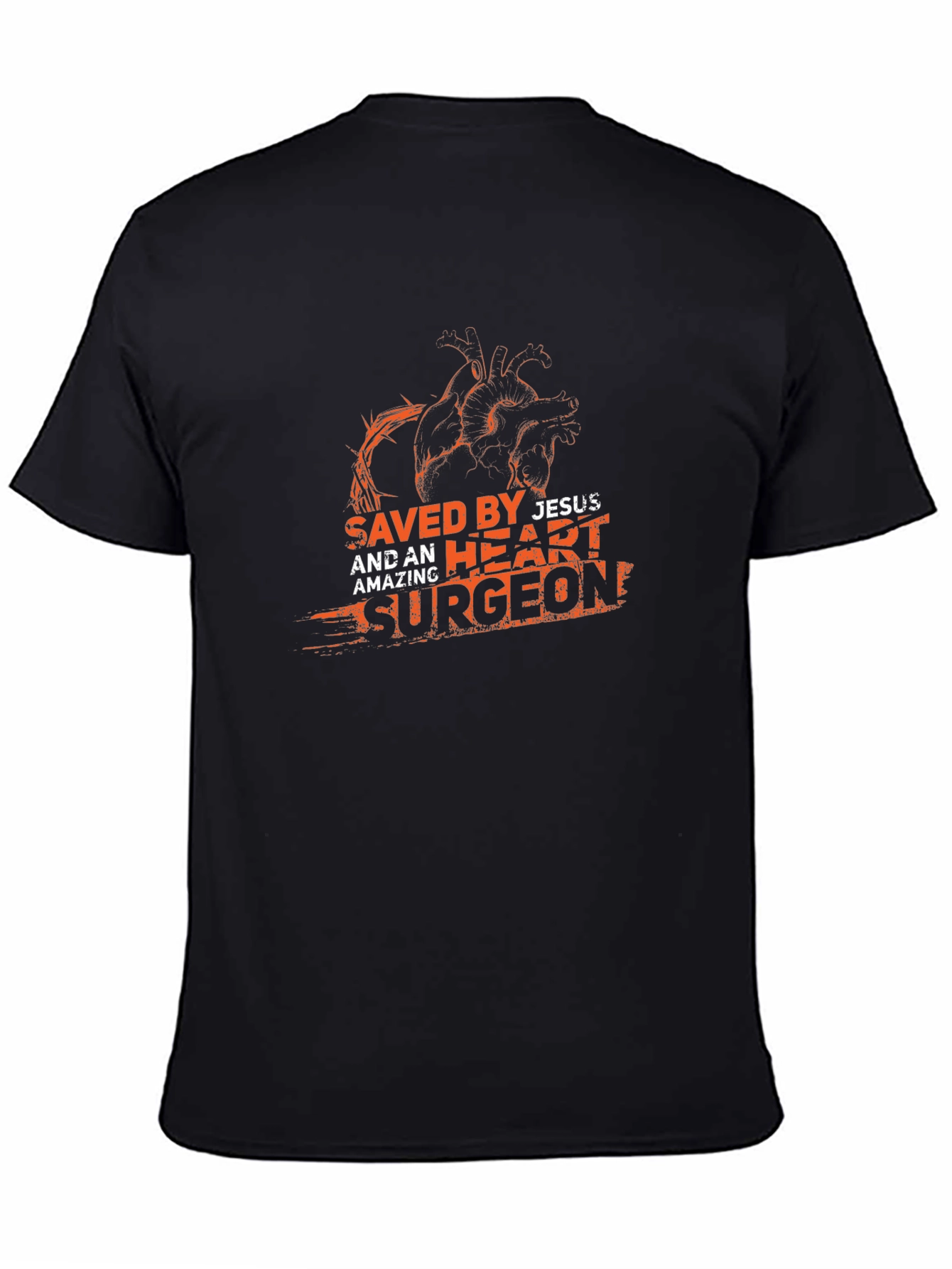 Saved By Jesus Heart Surgeon Graphic Tee
