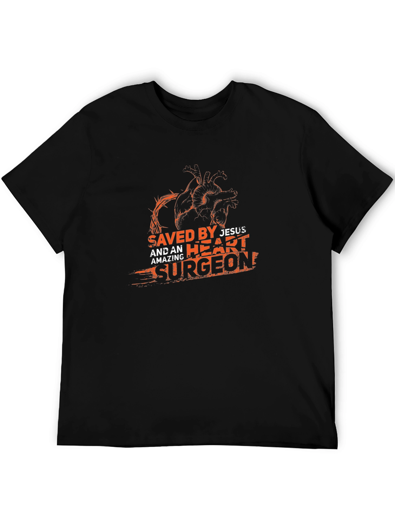 Saved By Jesus Heart Surgeon Graphic Tee