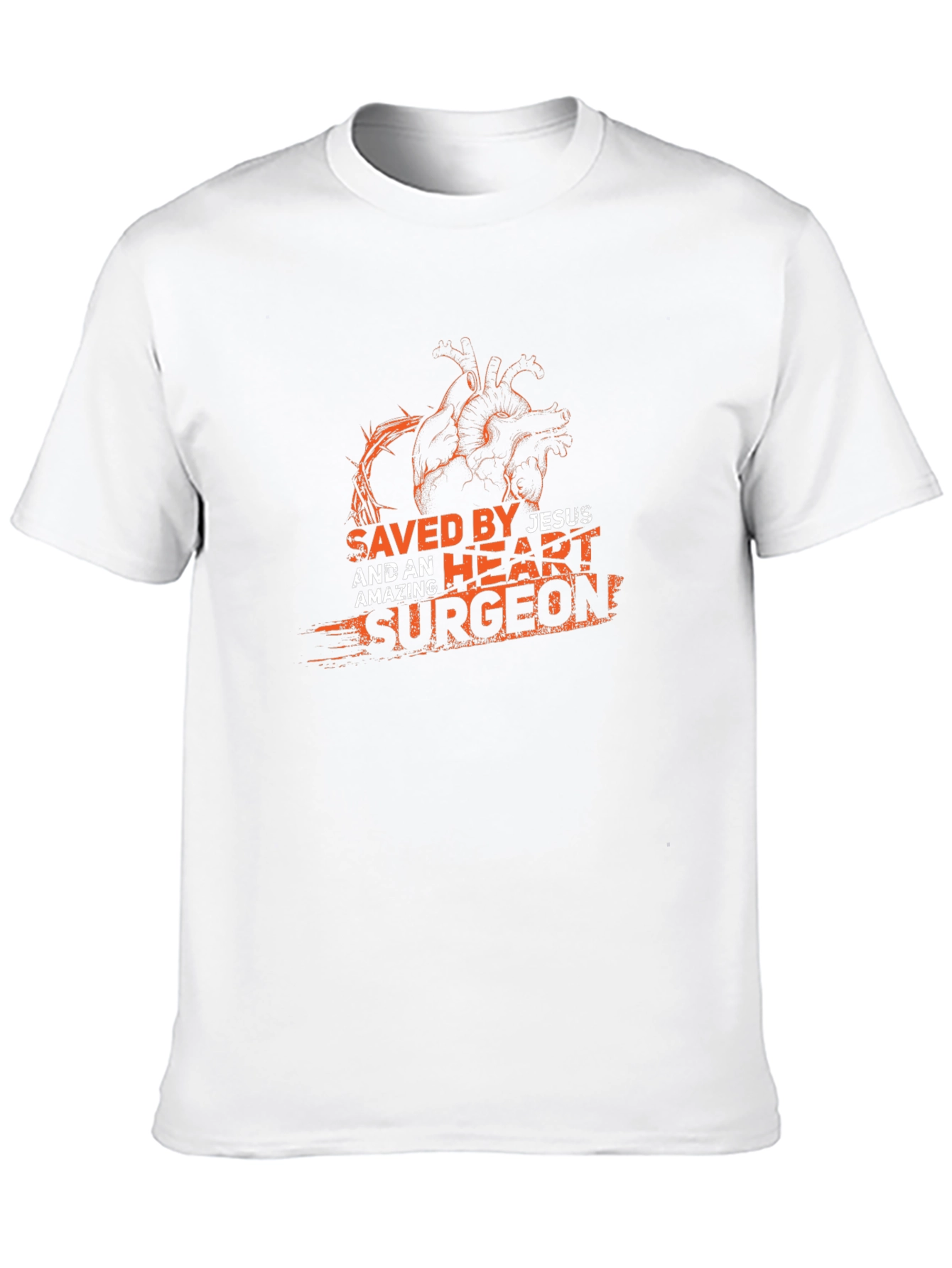 Saved By Jesus Heart Surgeon Graphic Tee