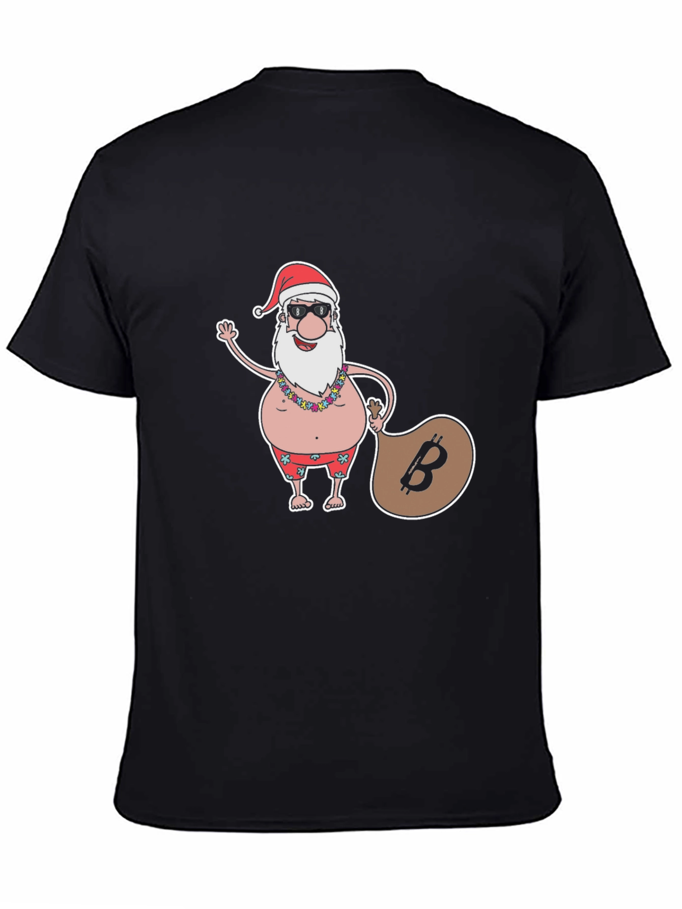 Bitcoin Santa T-Shirt - Tropical Christmas
