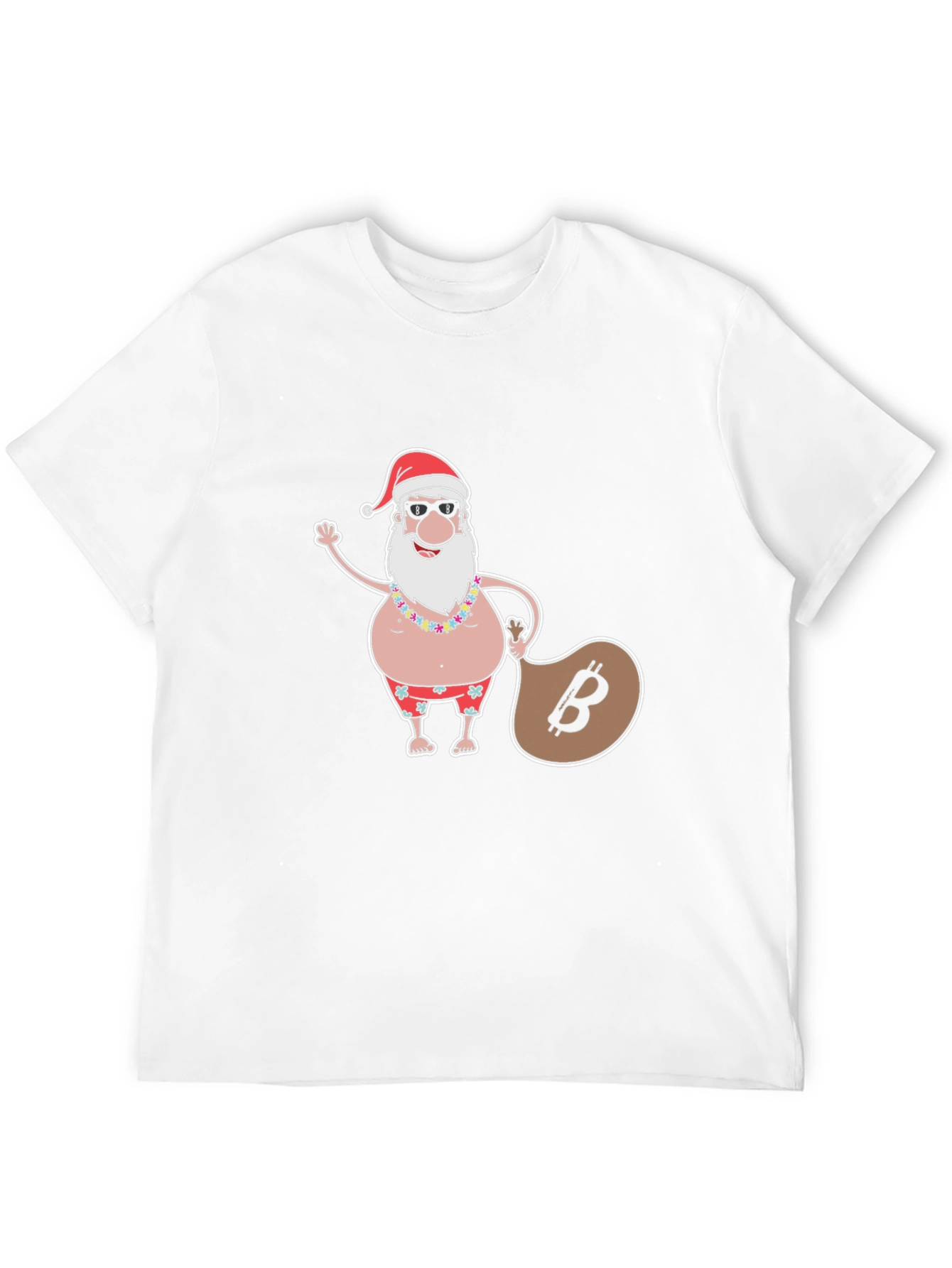Bitcoin Santa T-Shirt - Tropical Christmas