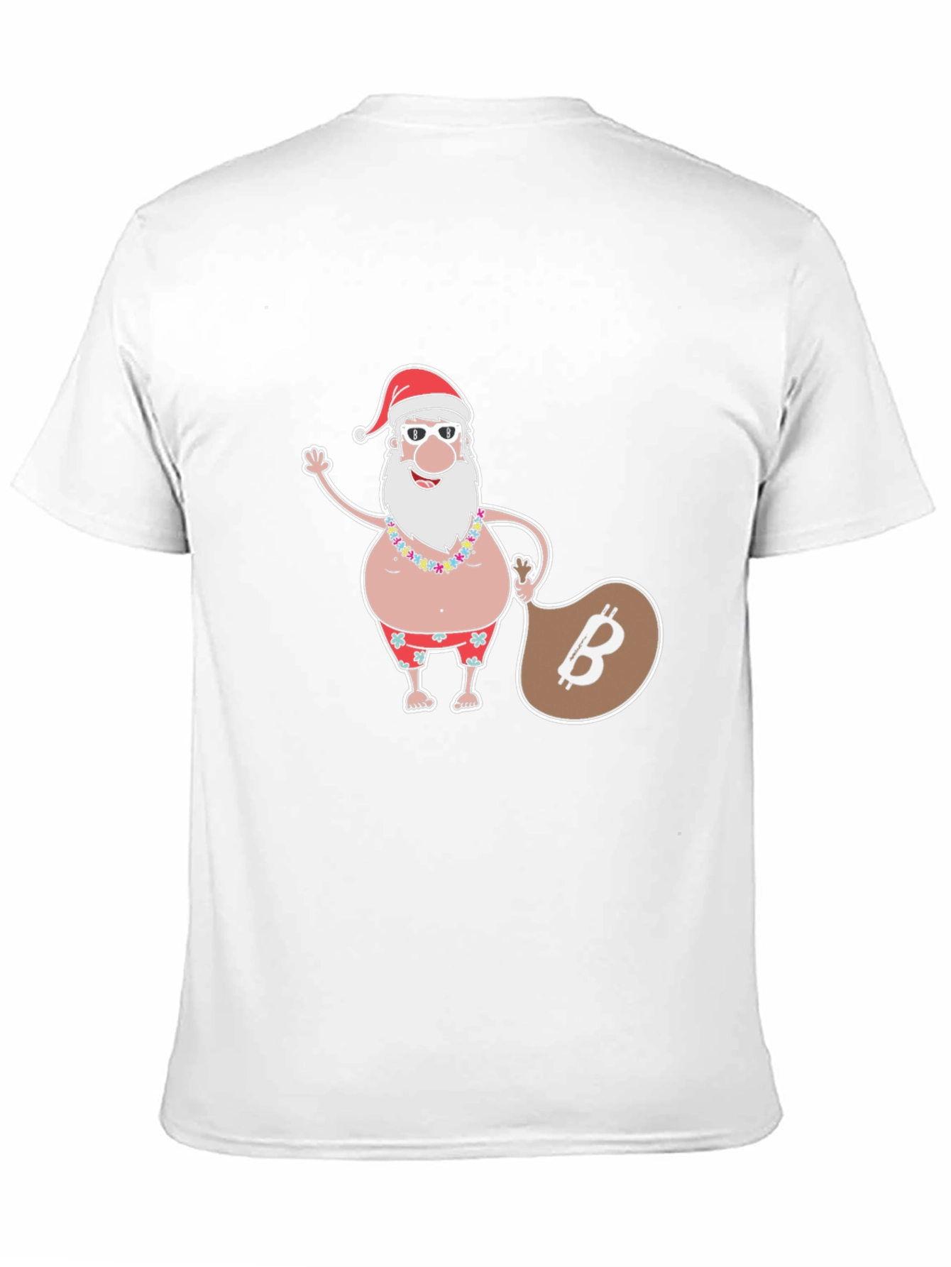 Bitcoin Santa T-Shirt - Tropical Christmas