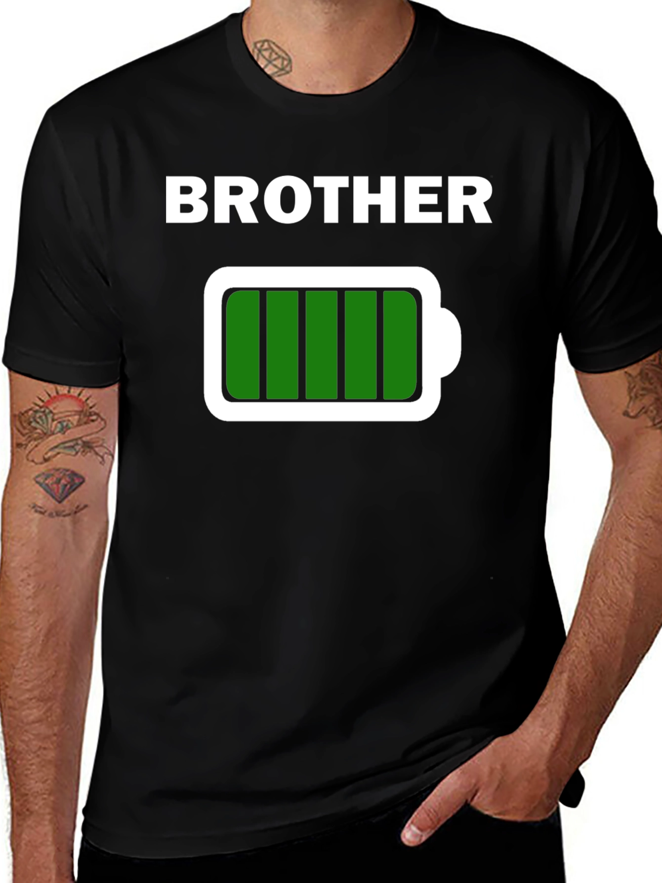 Brother Full Battery T-Shirt - Family Gift